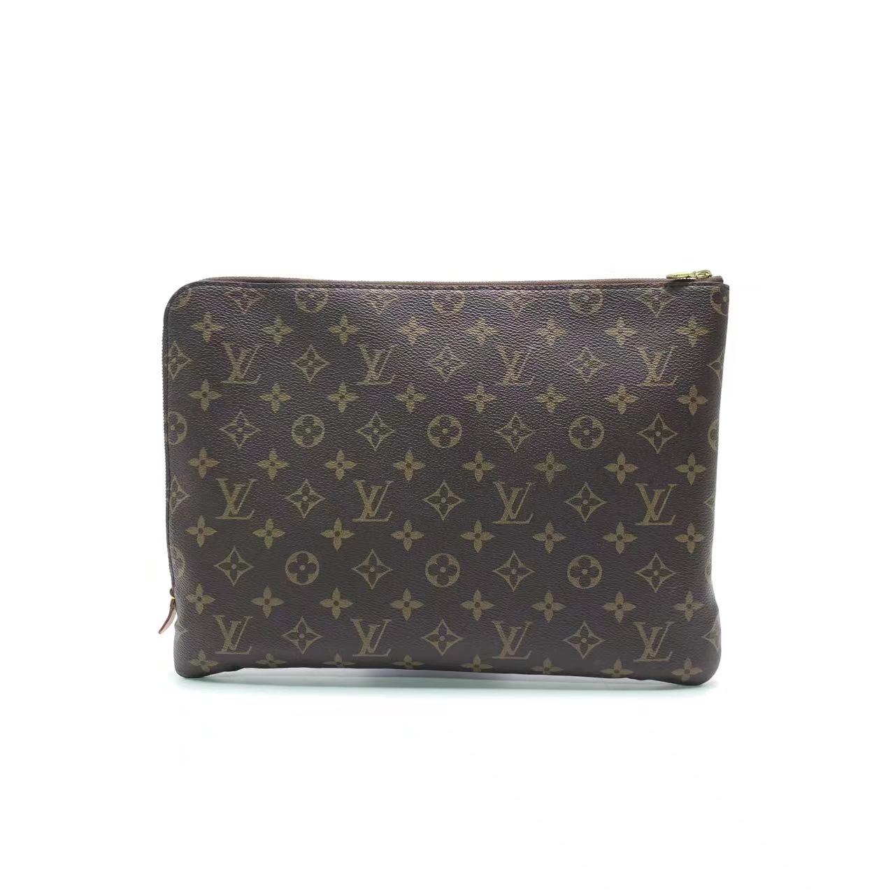 Louis Vuitton Pochette Jour GM Document Monogram Brown Travel Bag