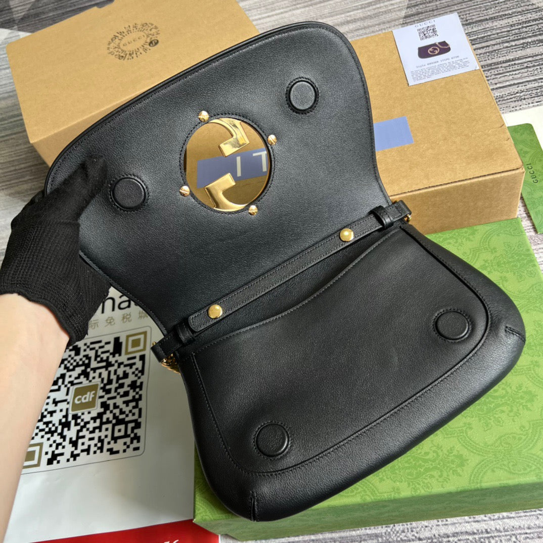 gg Blondie , ’s 11in Black Shoulder Bag