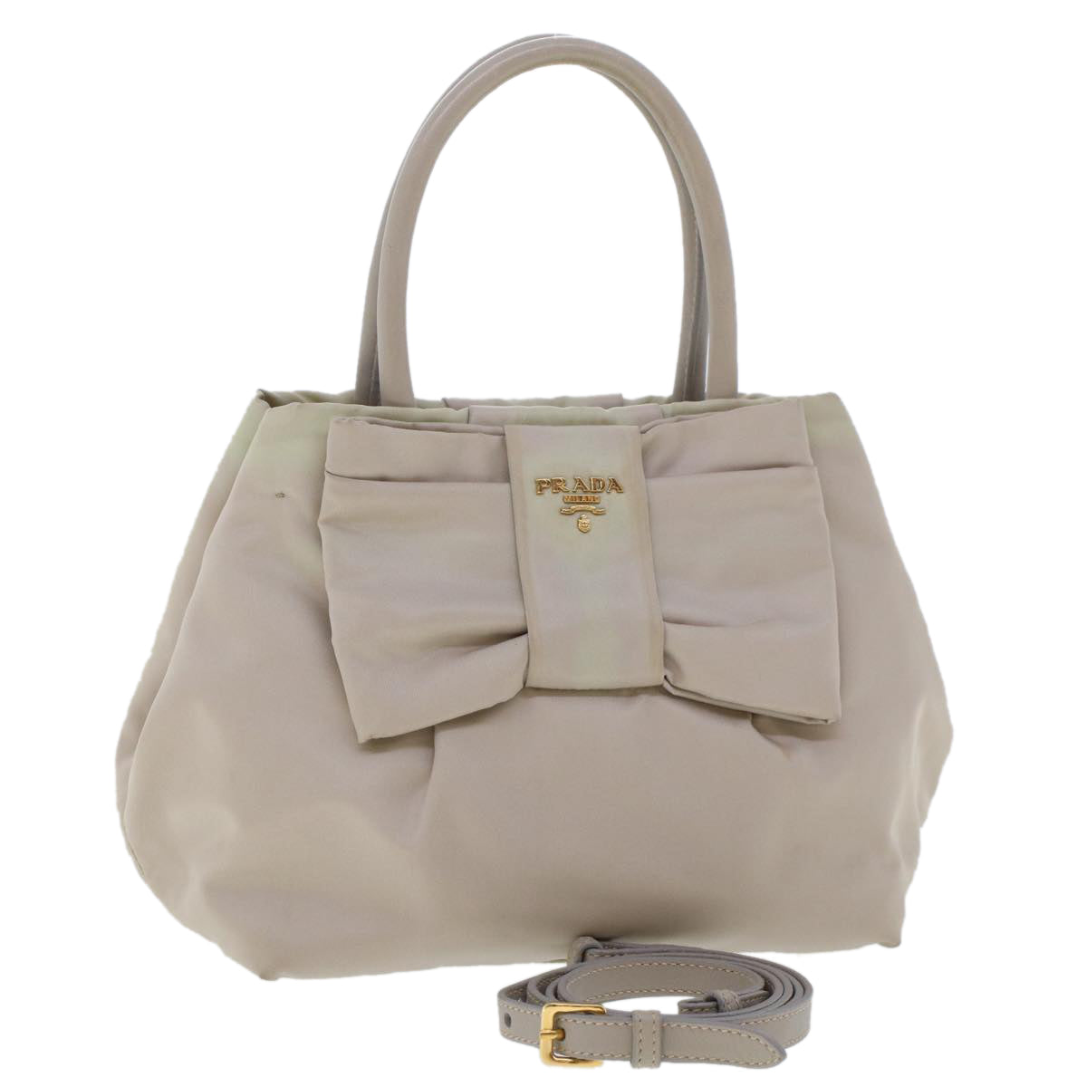 Prada Hand Bag 2Way Nylon Gray Travel Bag 2Way Gray 48005