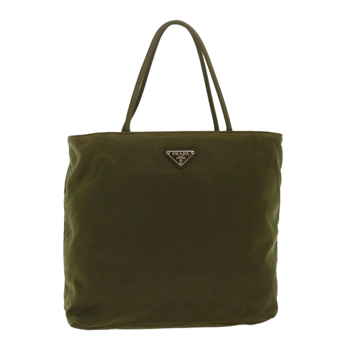 Prada Hand Bag Khaki Nylon Travel Bag Nylon Khaki 48200