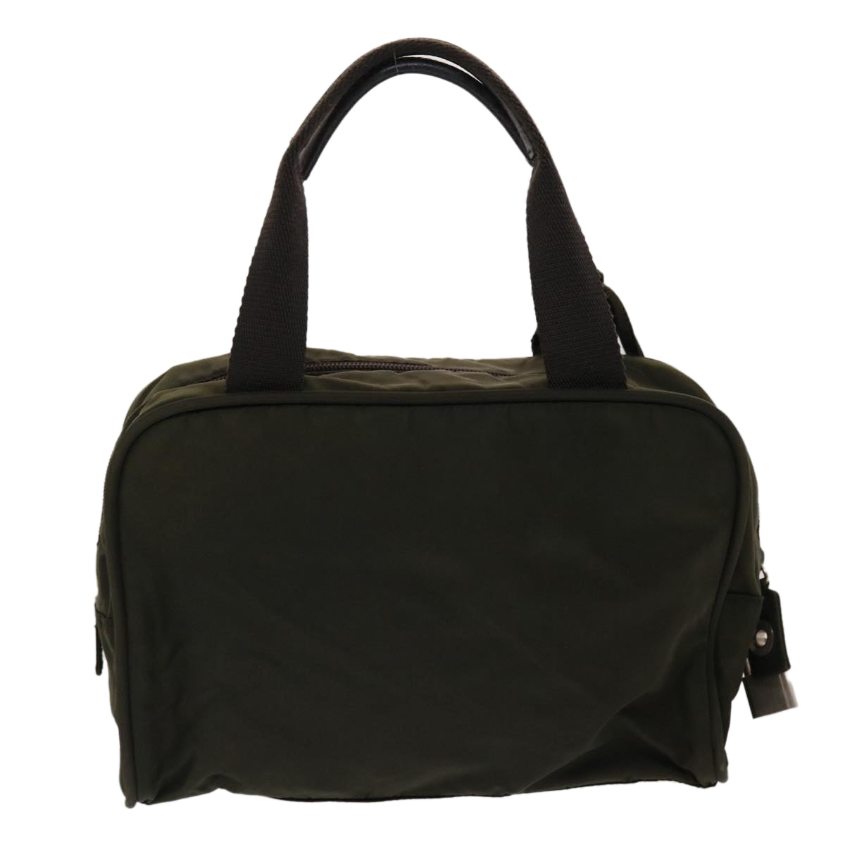 Prada Hand Bag Khaki Auth Nylon Travel Bag