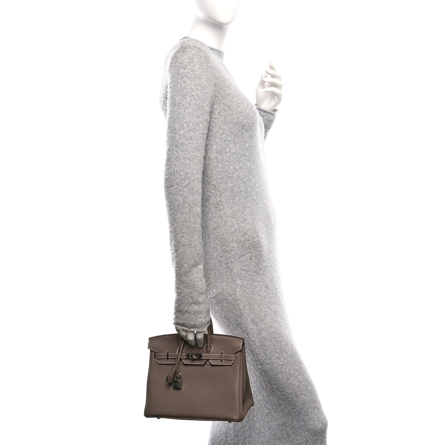 Hermes Togo Birkin Etoupe Handbag Travel Bag 25 Etoupe 1737103