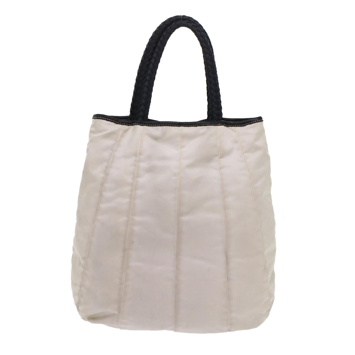 Prada Hand Bag Ivory Nylon Travel Bag