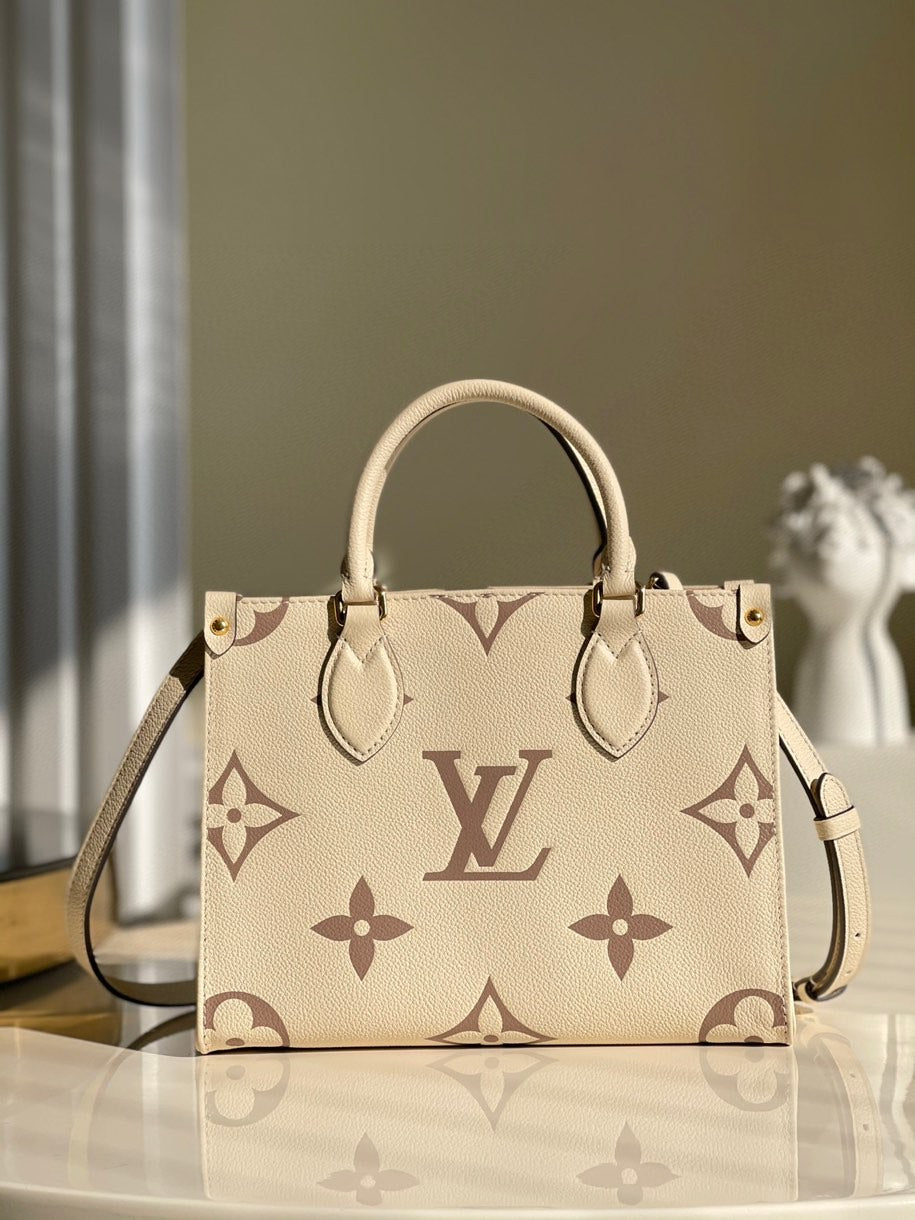 Top Quality Onthego Pm Empreinte Tourterelle Grey Monogram Beige Crossbody Bag