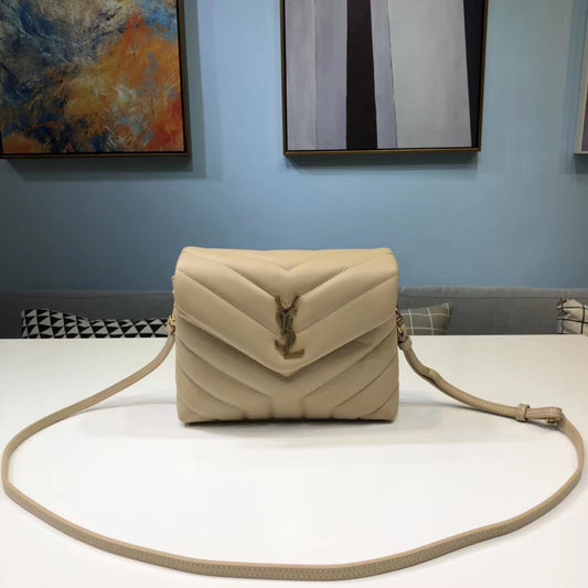 YSL Saint Laurent YSL Top Quality Loulou Shoulder Bag For Beige Mini