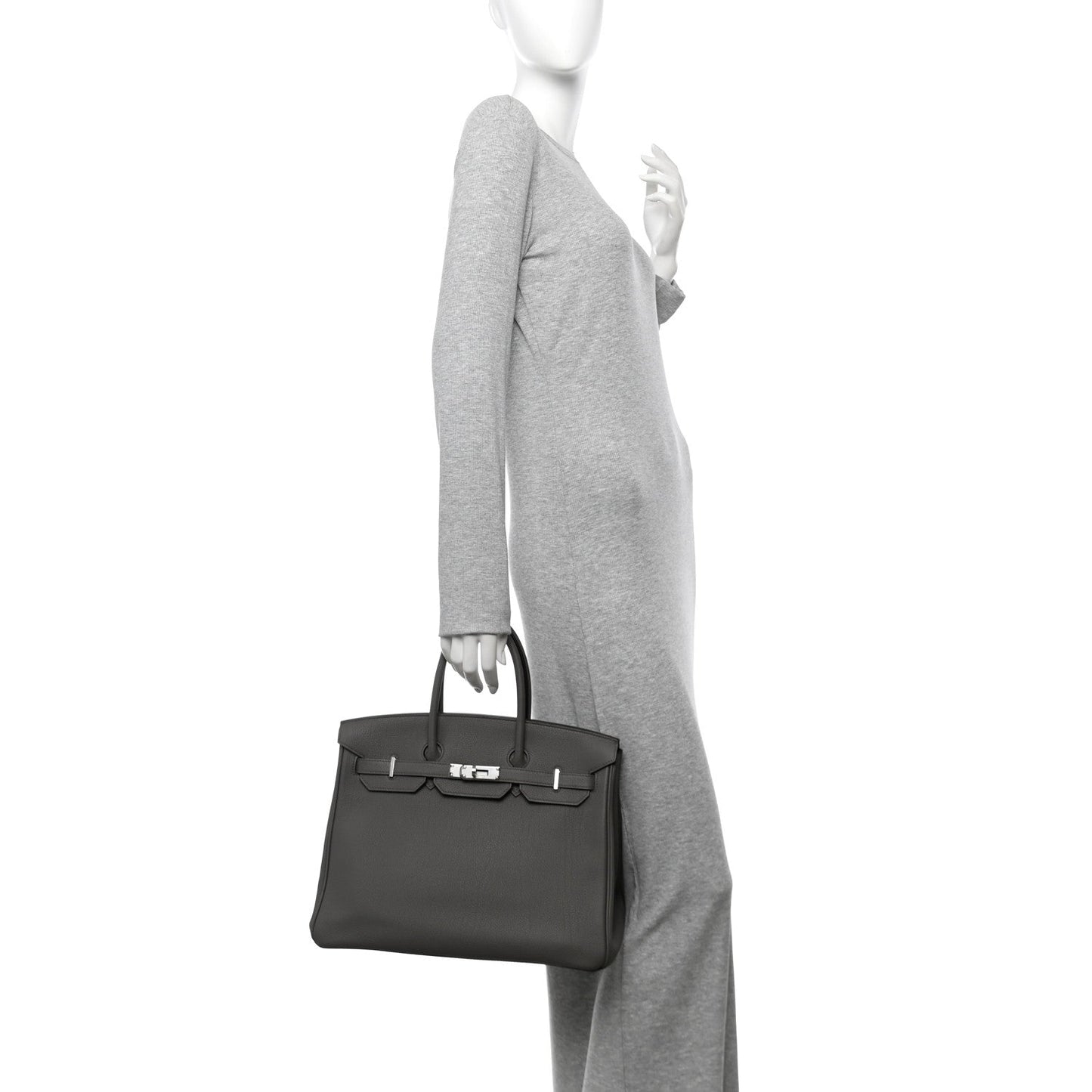 Hermes Togo Birkin Etain Handbag Travel Bag 35 Etain 1733549