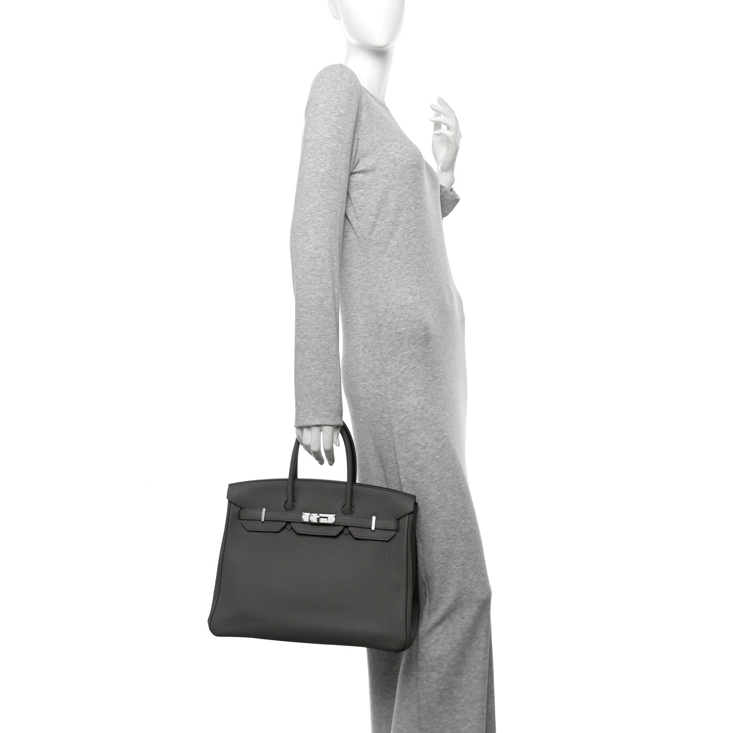 Hermes Togo Birkin Etain Handbag Travel Bag 35 Etain 1733549