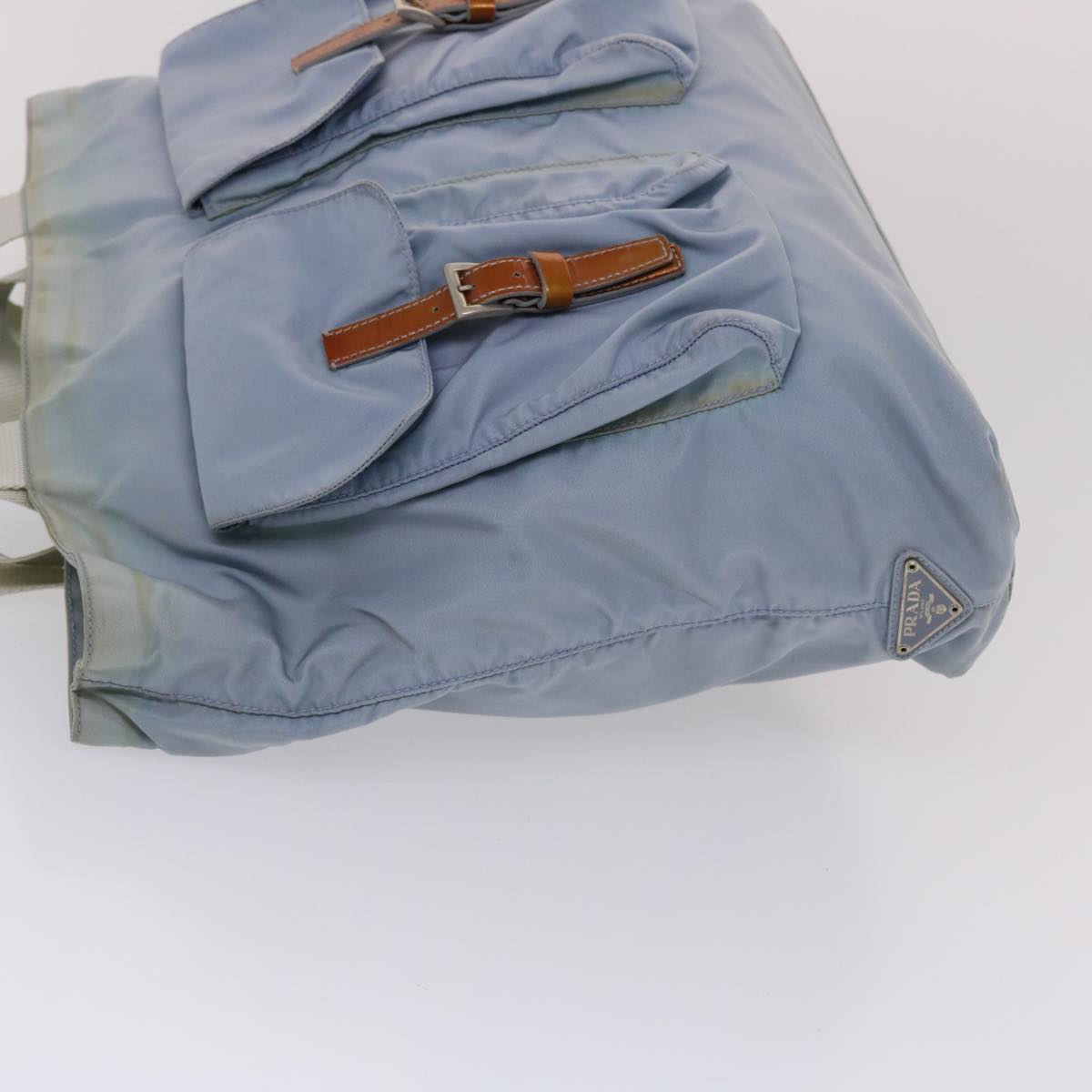 Prada Tote Bag Light Nylon Blue Light Blue 49298