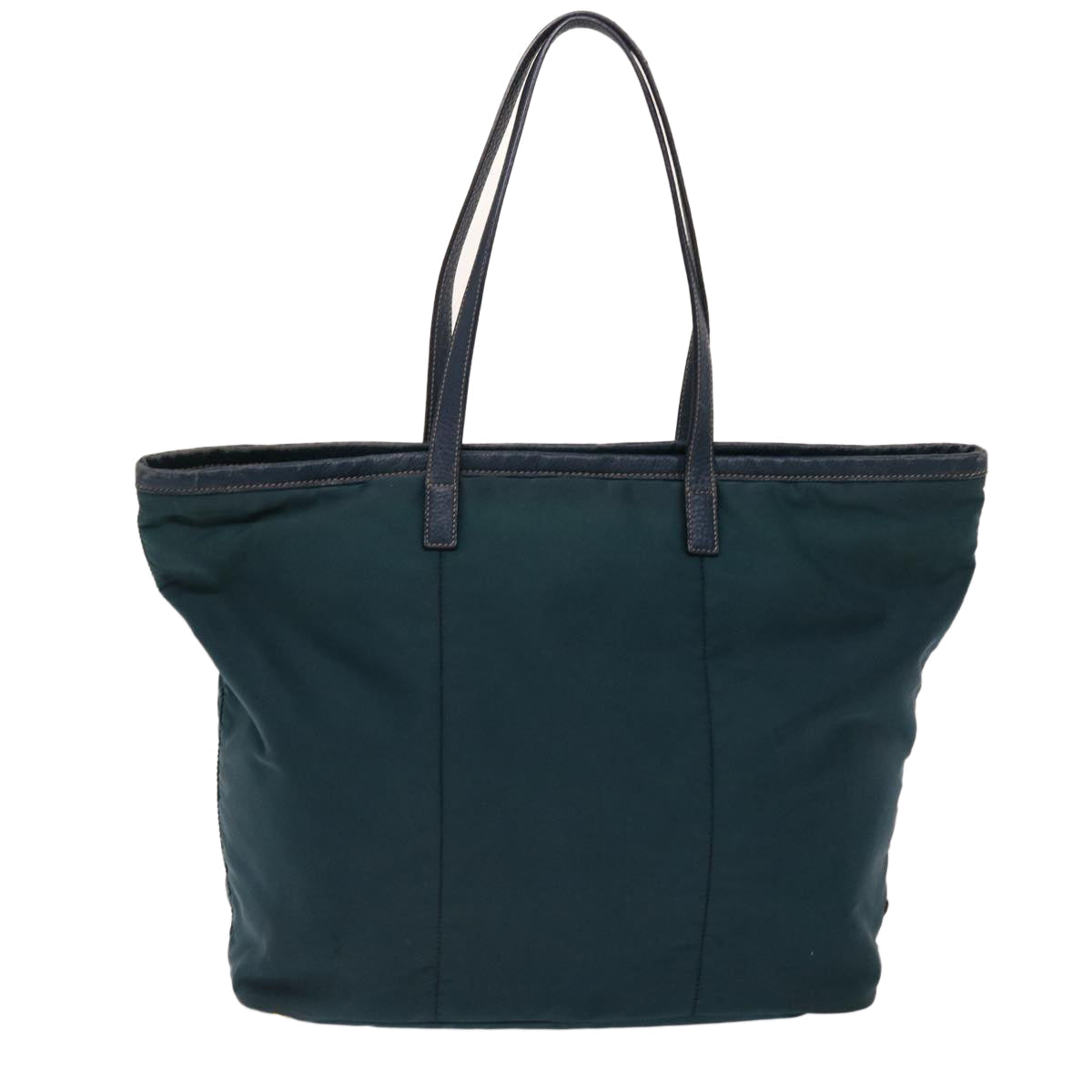 Prada Tote Bag Leather Nylon Green