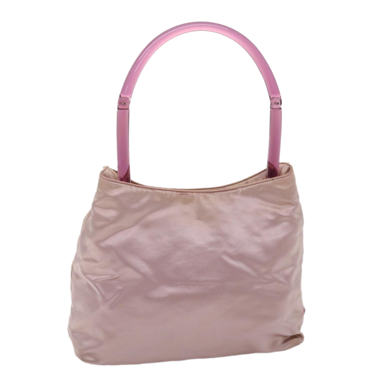 Prada Hand Bag Satin Pink Travel Bag