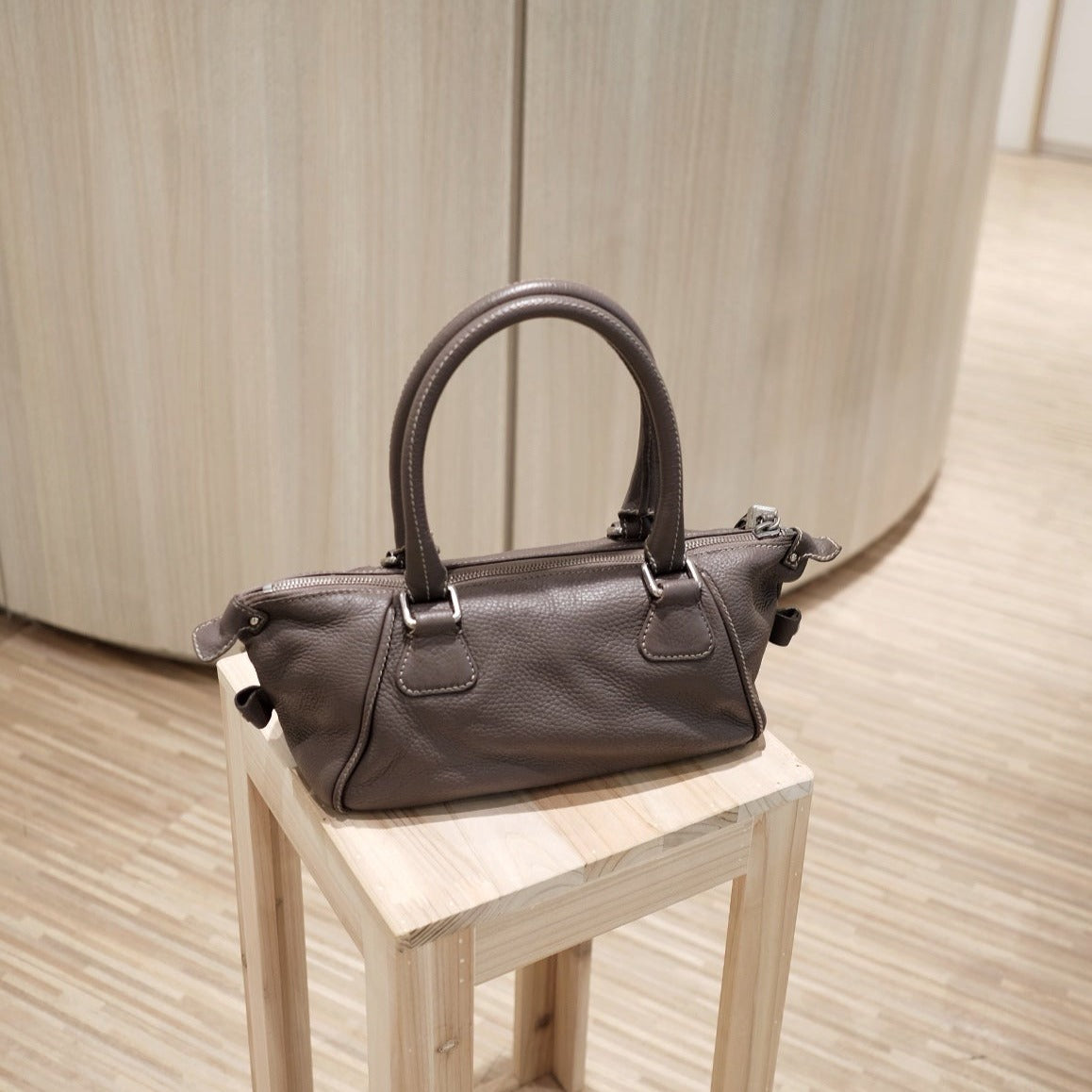 Chanel   brown papillon calfskin tassel handbag