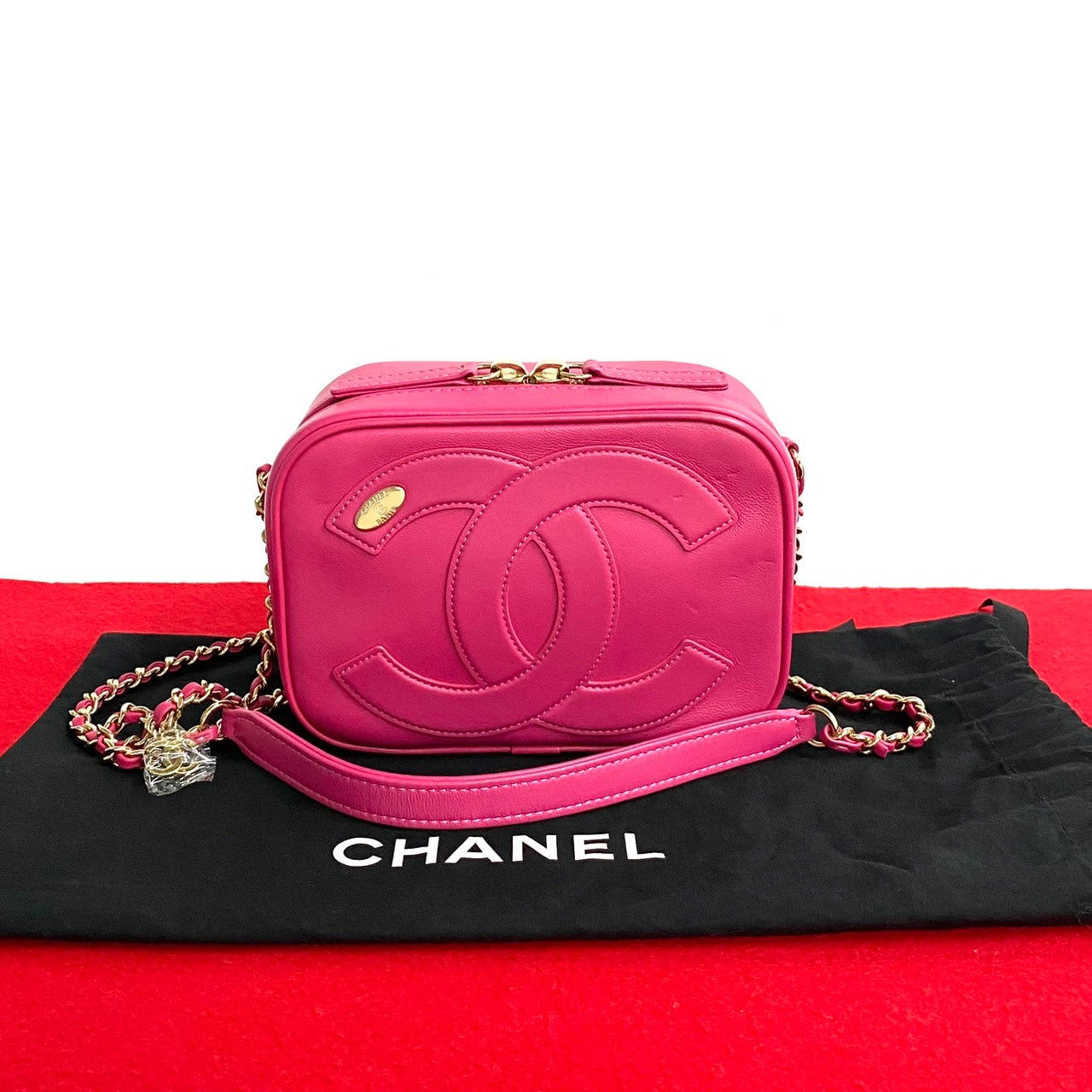 Chanel COCO Mark Pink Leather Shoulder Bag