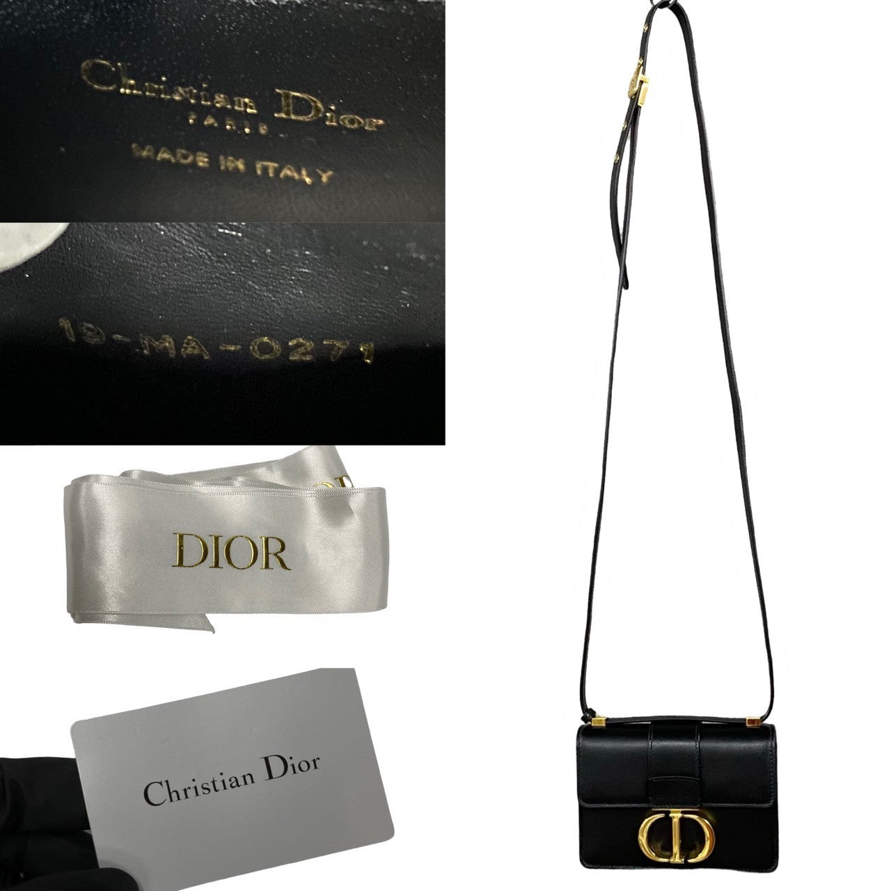 Dior Christian Montaigne Calfskin Shoulder Bag Mini