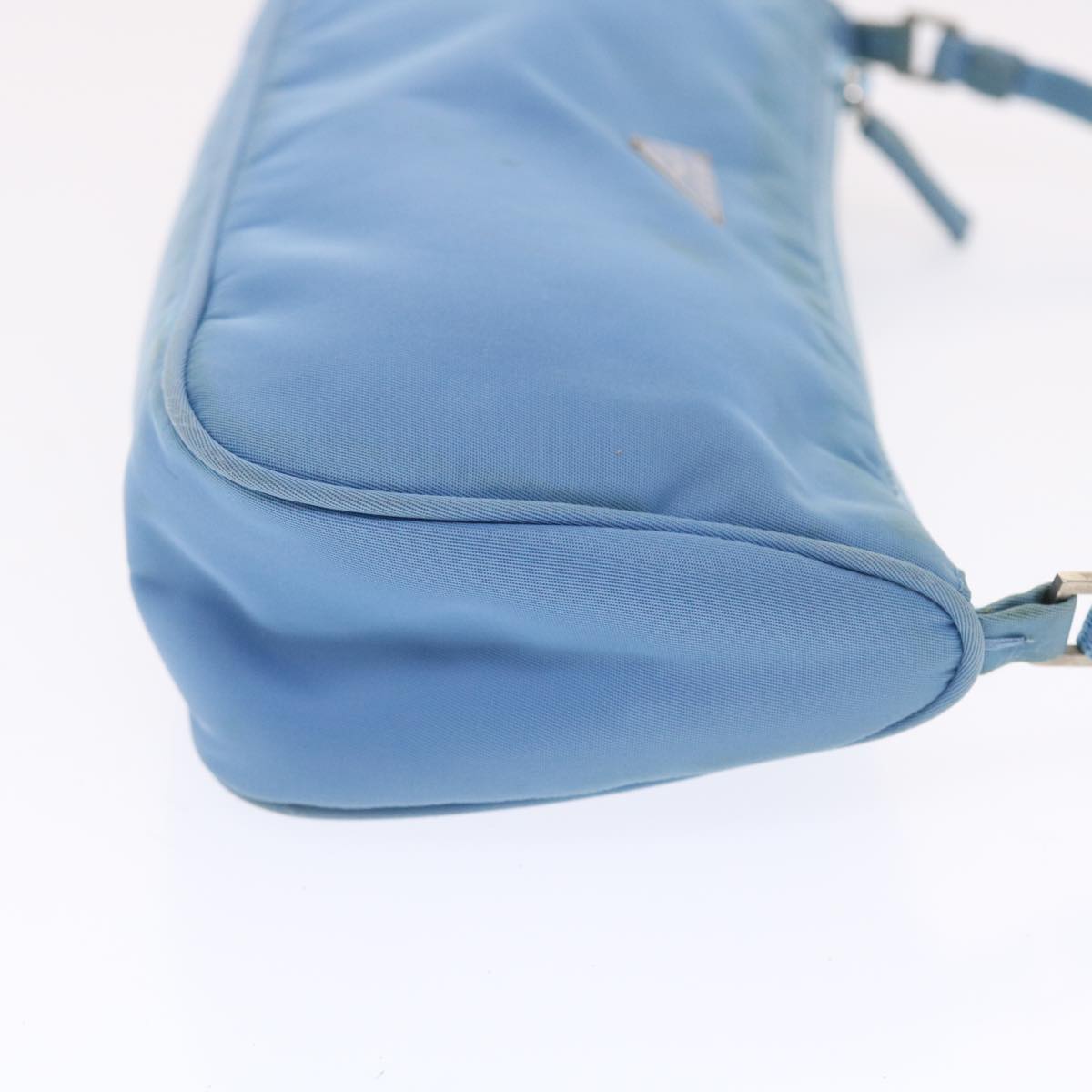 Prada Accessory Pouch Light Luxury Handbag Nylon Blue Clutch Bag