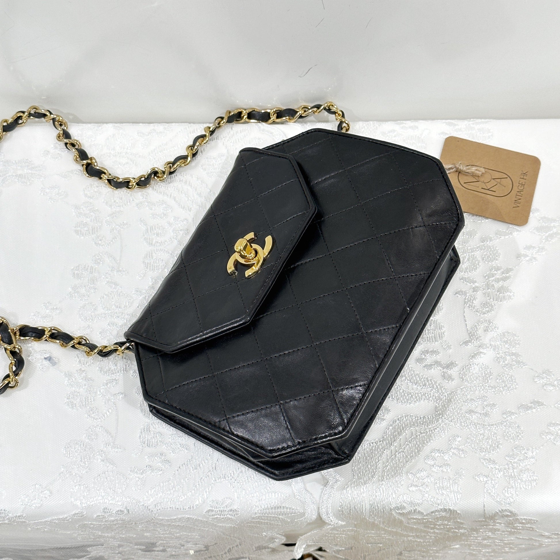 Chanel   octagonal quilted chain bag
