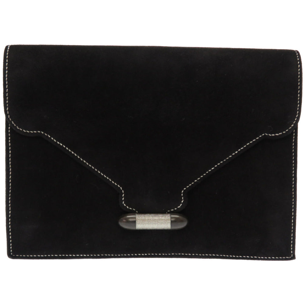Clutch Bag Doblis Silverstitch Navet Women Black