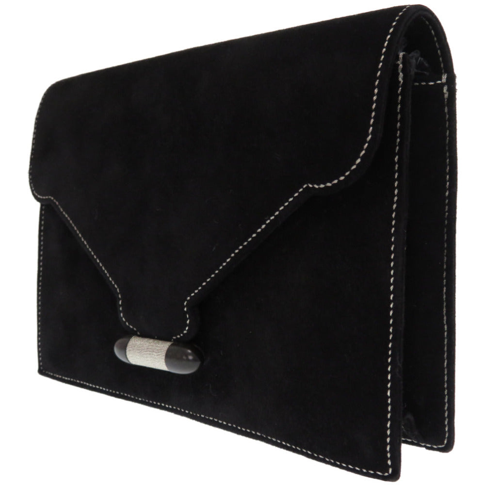 Clutch Bag Doblis Silverstitch Navet Women Black