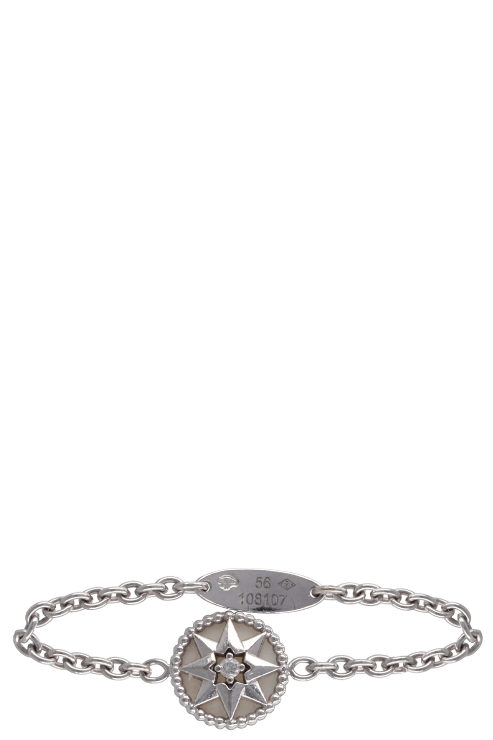 Dior Rose des Vents Ring 18k MOP Diamond White Gold Jewelry