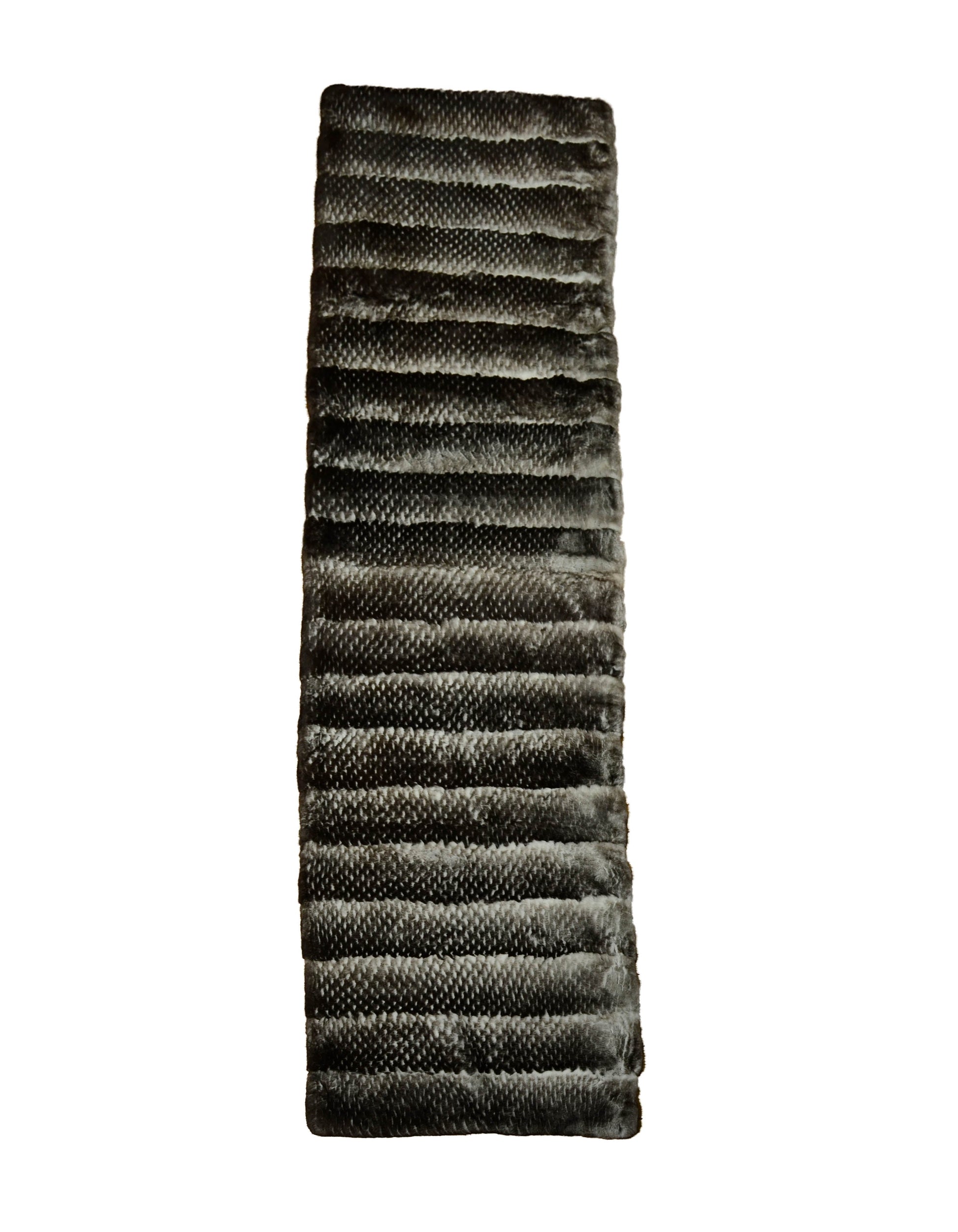Chanel 78.5" Orylag Rabbit Fur & Cashmere Stole/Throw Bag