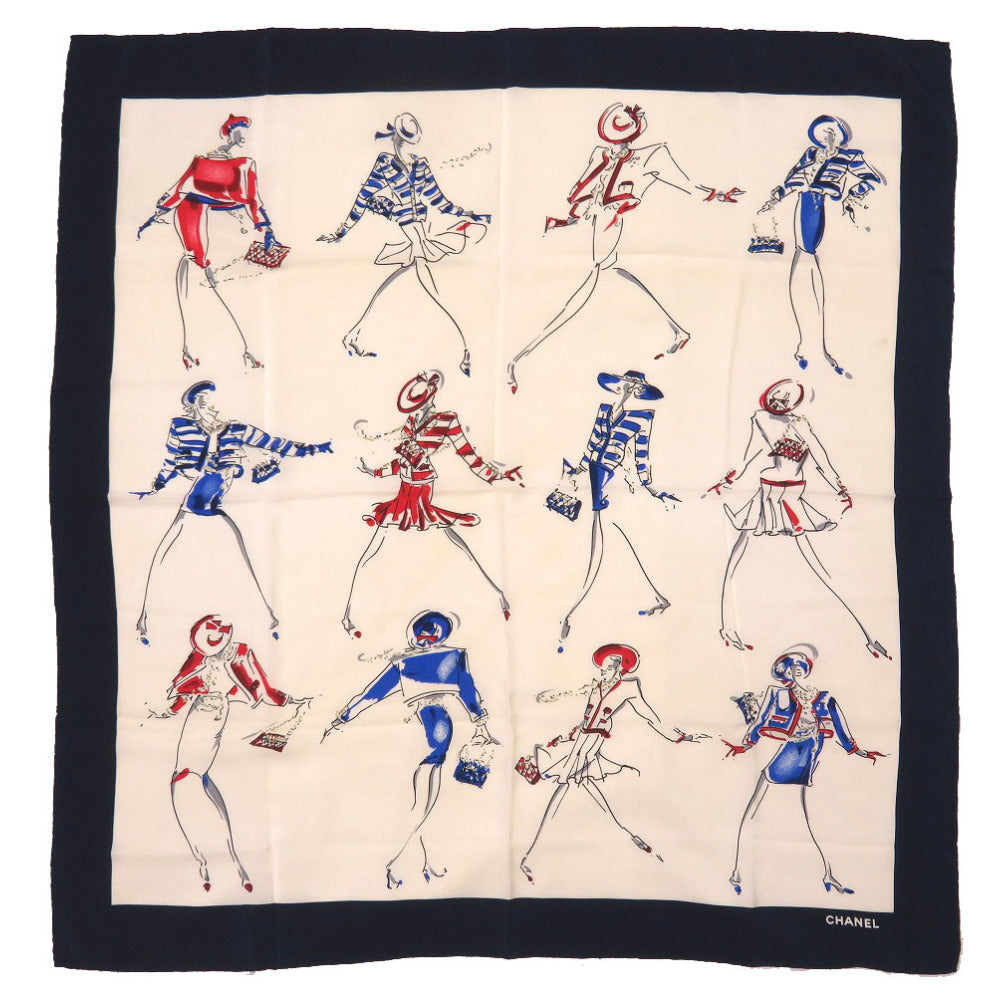 Chanel scarf silk Coco Beige
