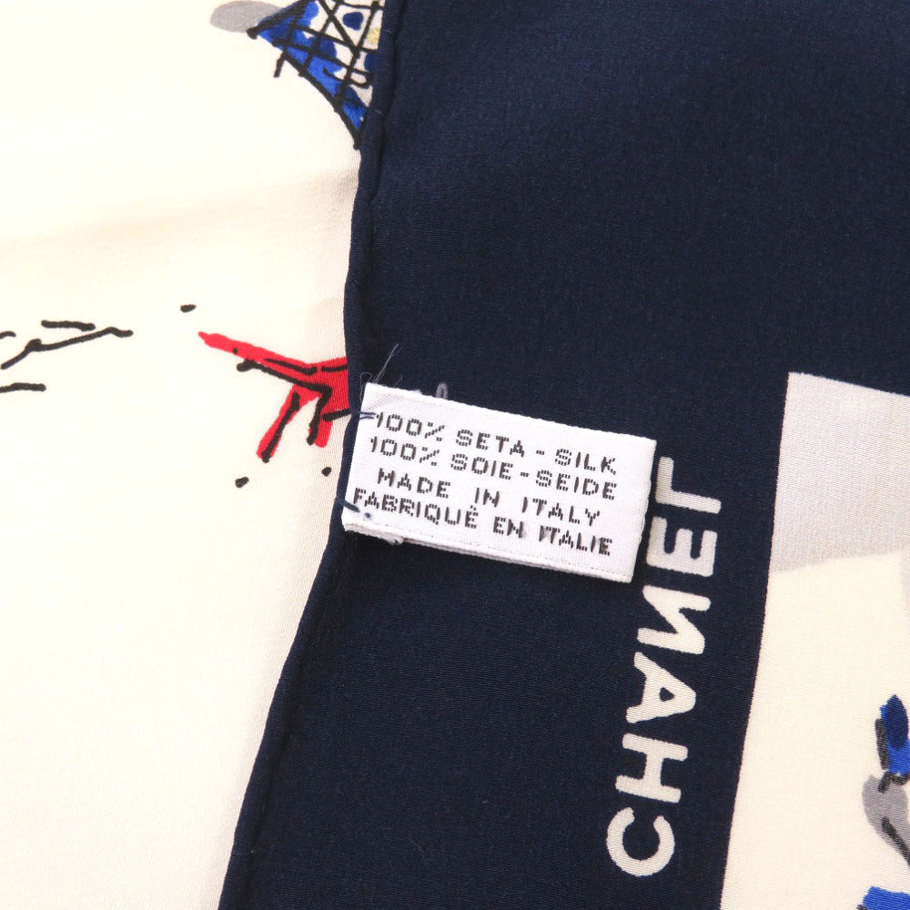 Chanel scarf silk Coco Beige