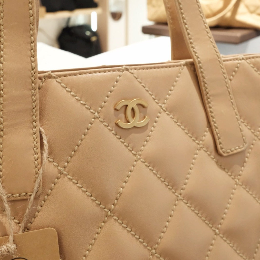 Chanel wild stitch cc tote bag