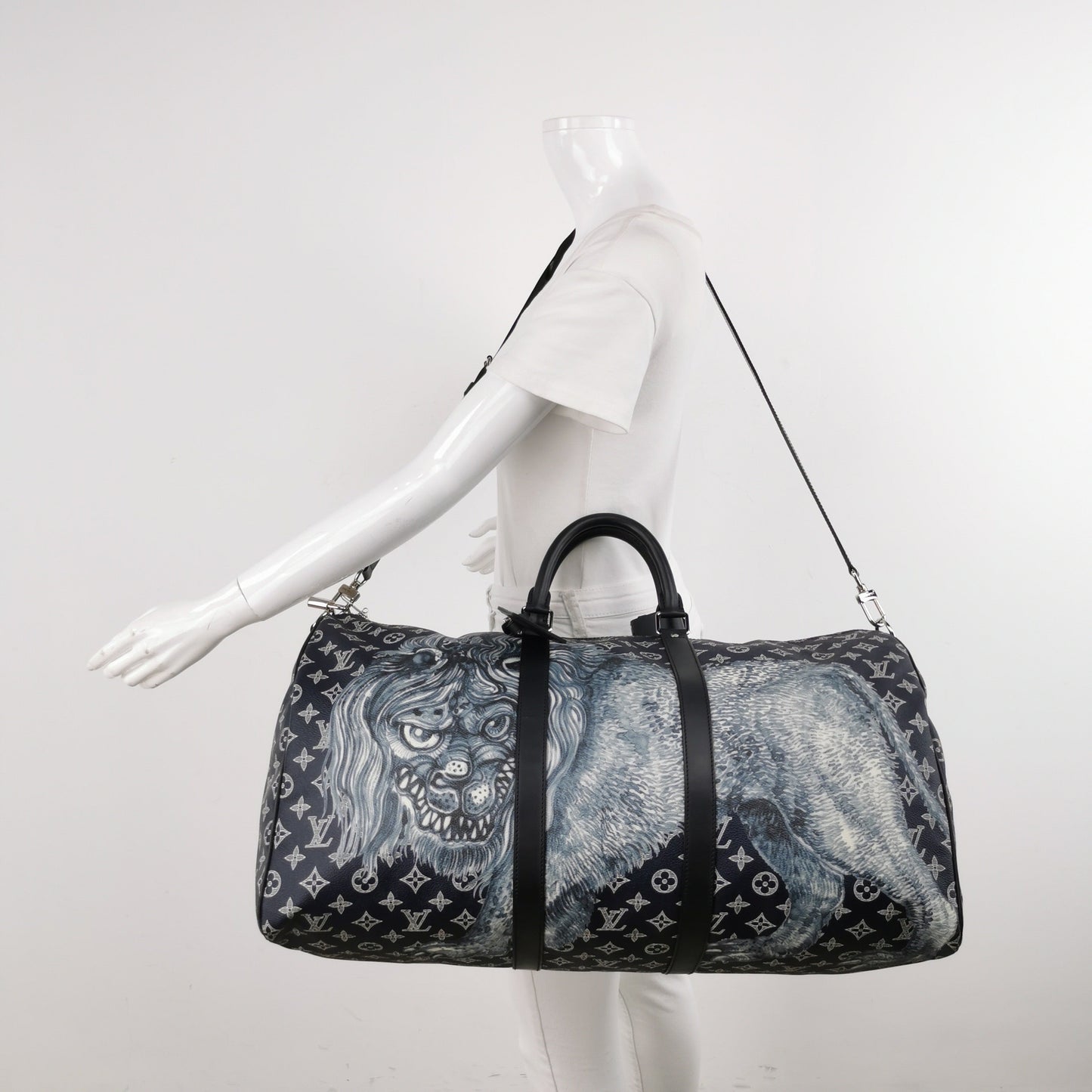 Louis Vuitton x Chapman Brothers Keepall 55 Bandouliere Travel Bag