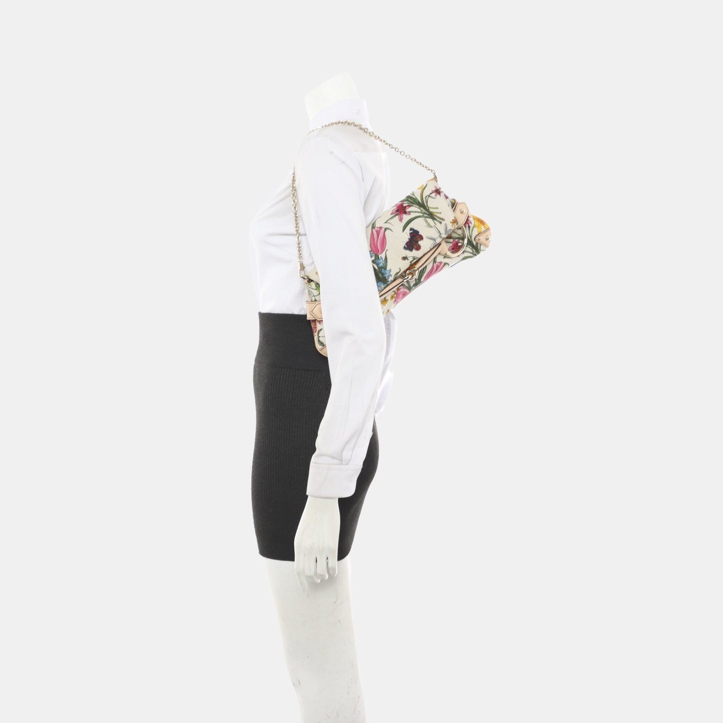 Gucci Horsebit Limited edition floral print Chain Shoulder Bag
