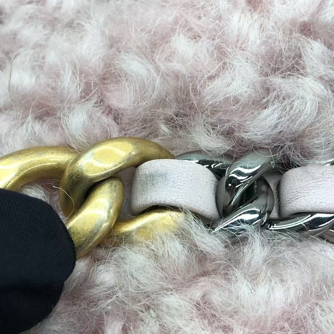 Chanel 19 Shearling Flap Pink Small Shoulder Bag Flap Bag