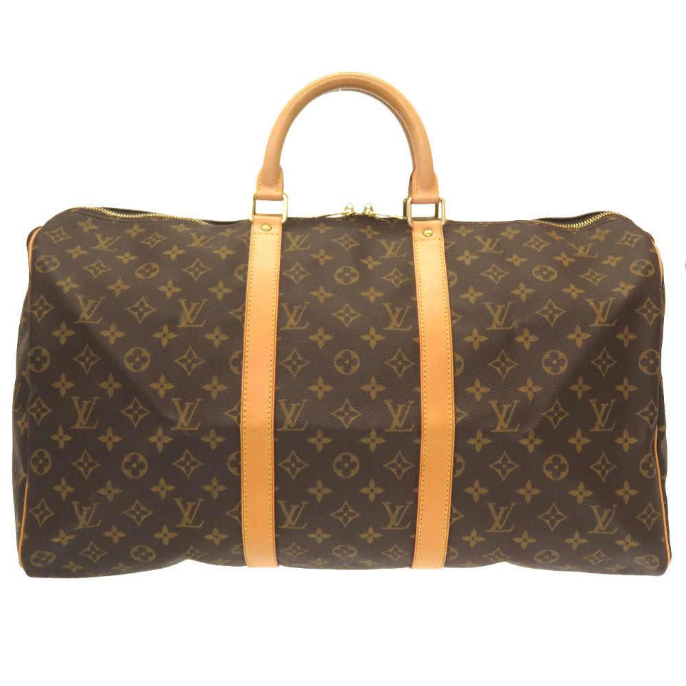Louis Vuitton Boston Duffel M41426 Keepall 50 Monogram Canvas Brown Travel Bag 4G0072Lzg5