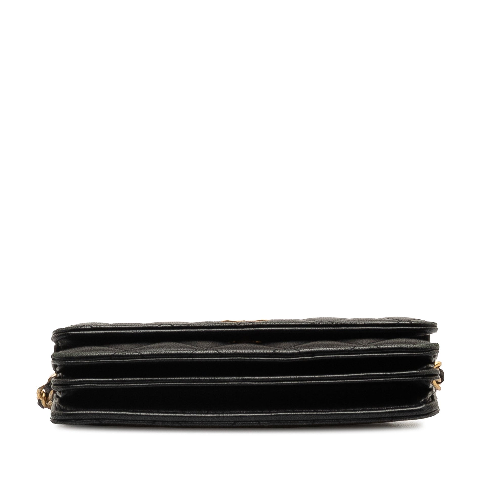CHANEL Lambskin Romance Wallet On Chain Crossbody Bag