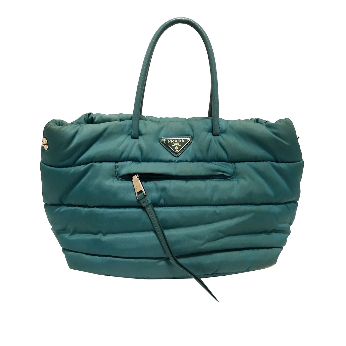 Prada Tessuto Bomber Tote Bag Nylon Green