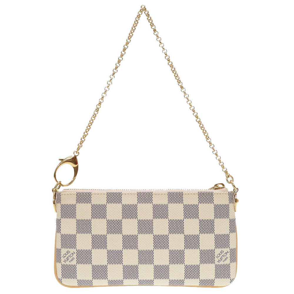 Louis Vuitton Pouch N60027 Damier Azur Accessory Canvas White Clutch Bag