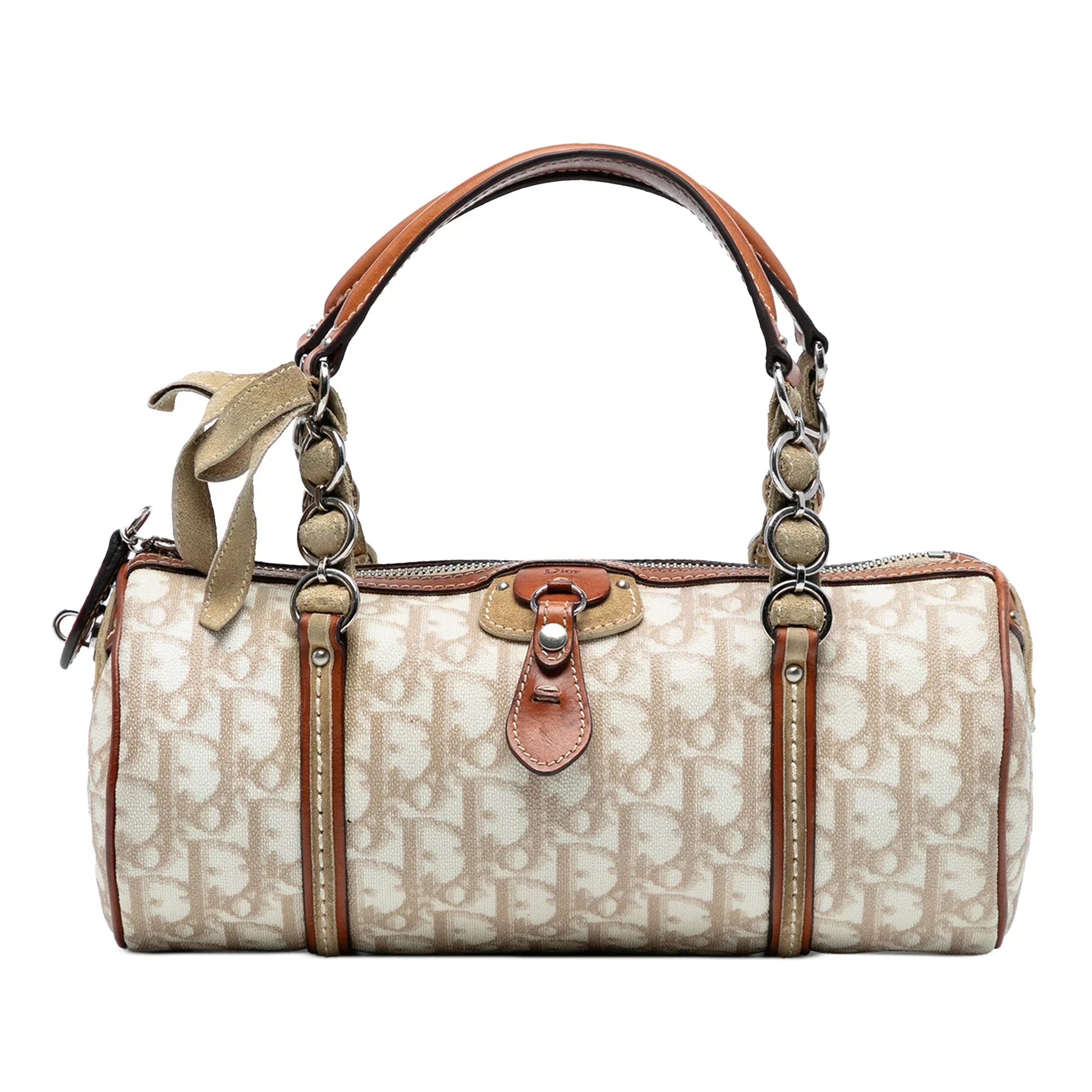 Dior Handbag issimo Trotter Coated Romantique Canvas Brown