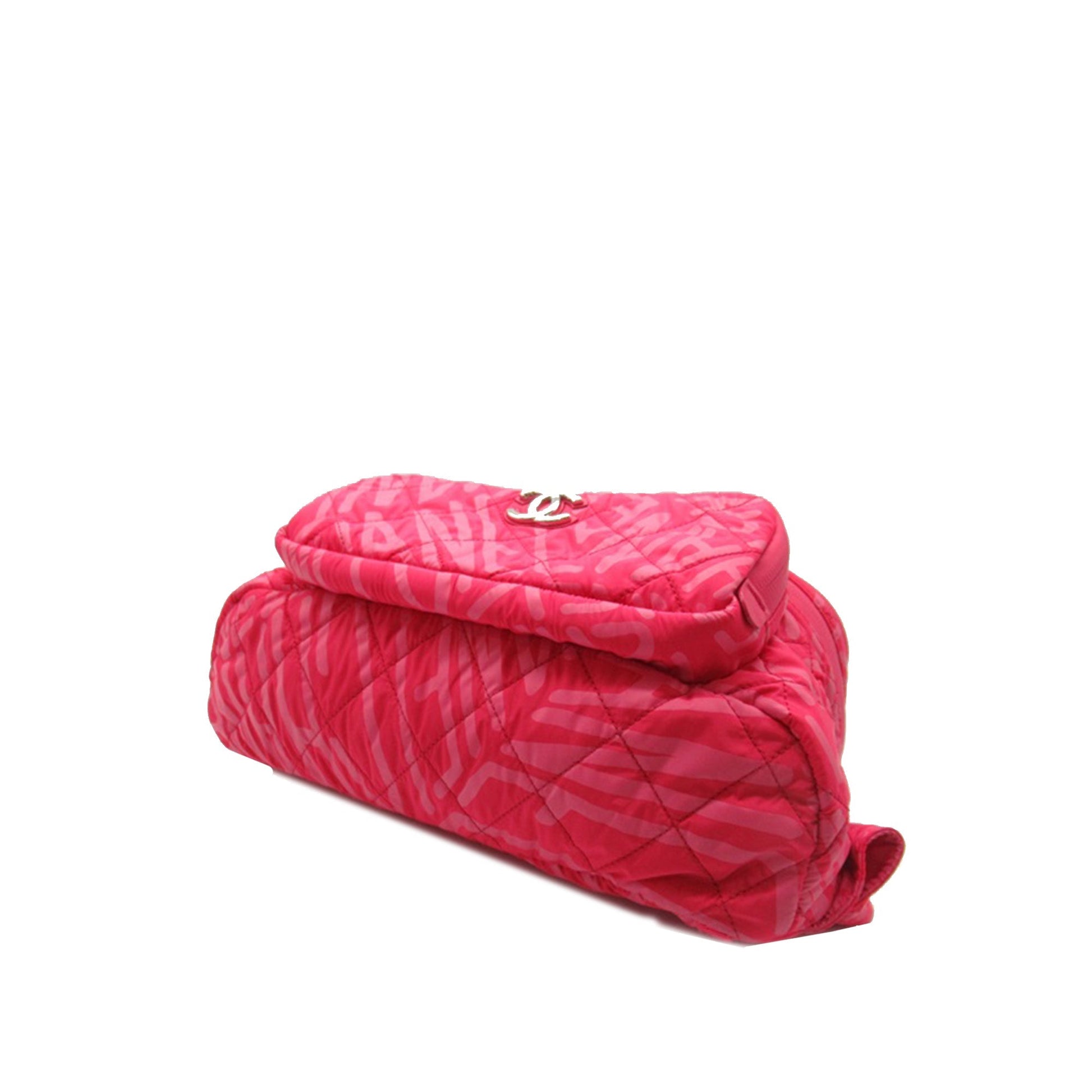 Pink Chanel Printed Nylon Coco Neige Convertible Backpack