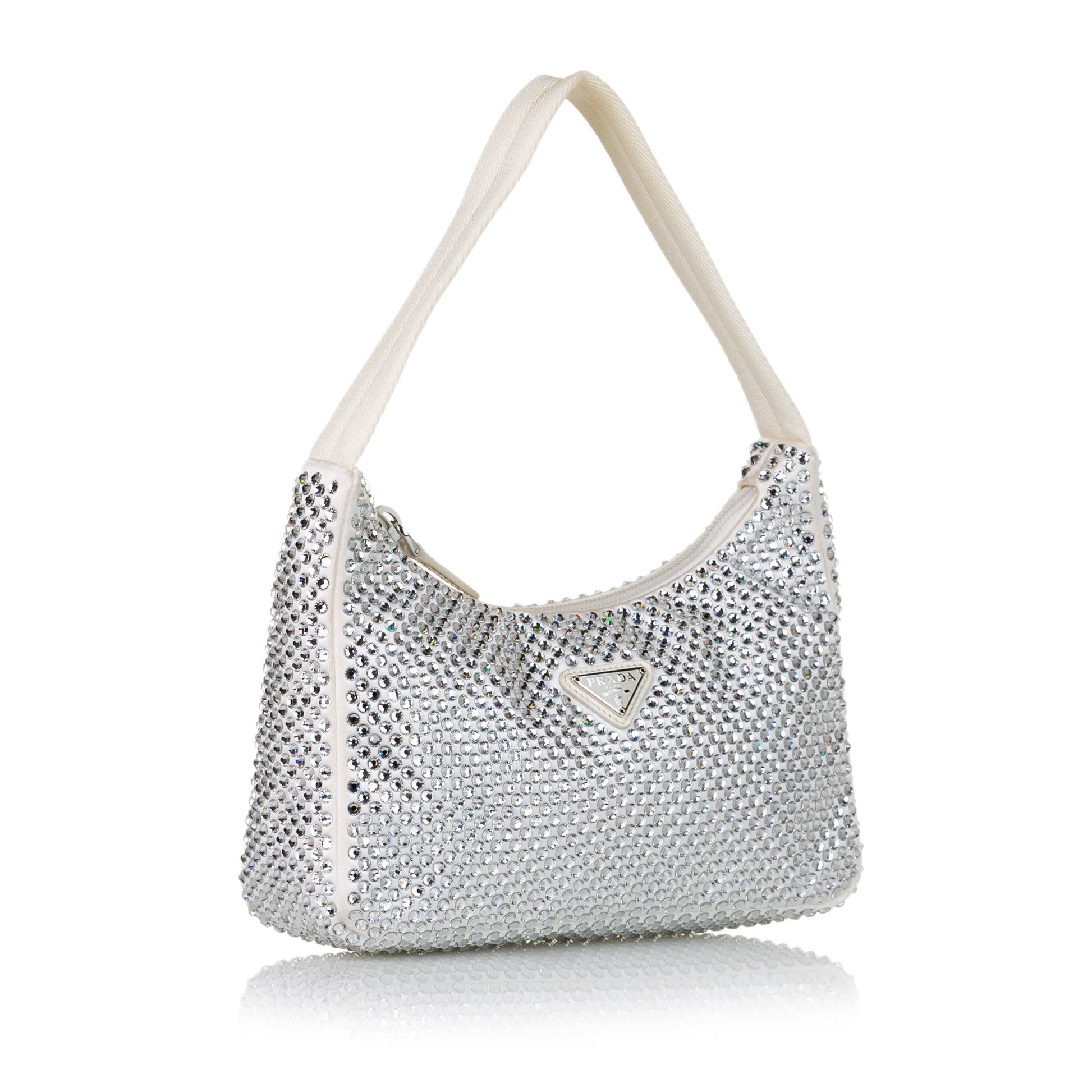 Prada Re Edition Crystal Luxury Handbag Satin Mini Travel Bag