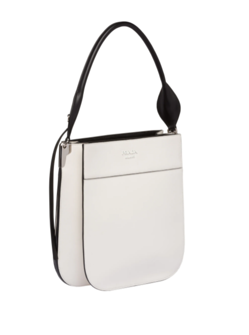 Prada Margit Shoulder Bag Leather White