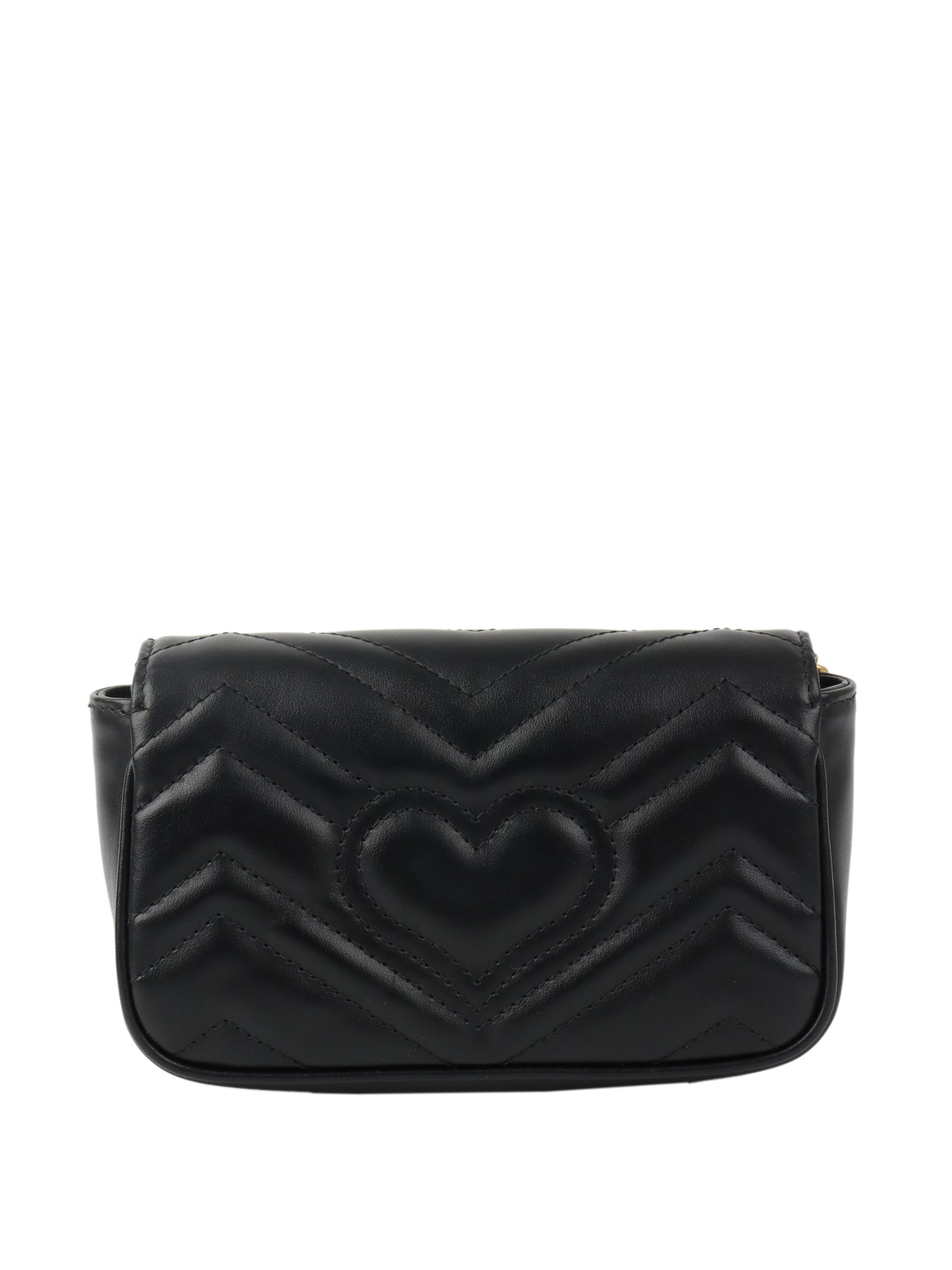 Gucci Black Super Mini Marmont Bag.