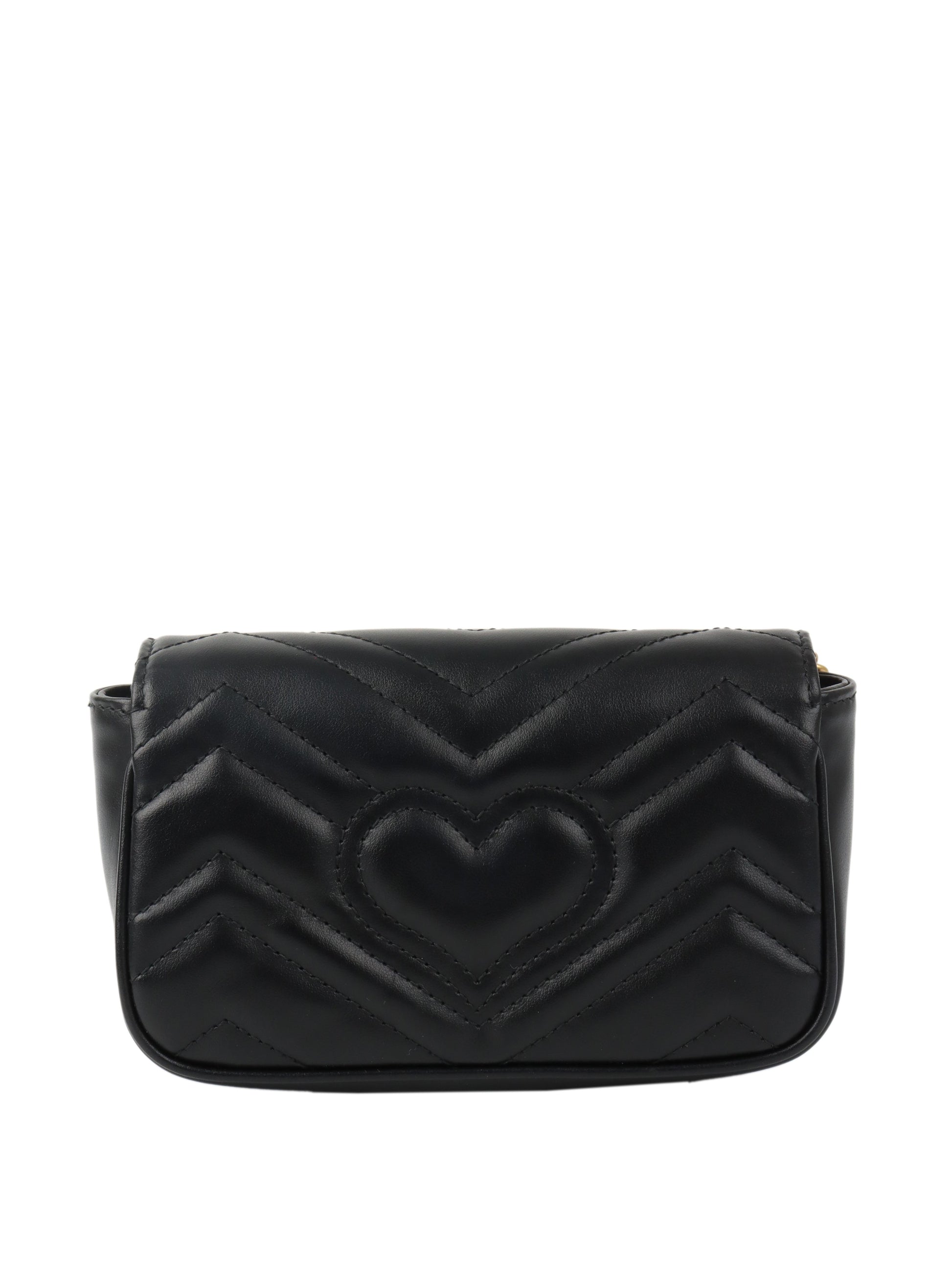 Gucci Black Super Mini Marmont Bag.