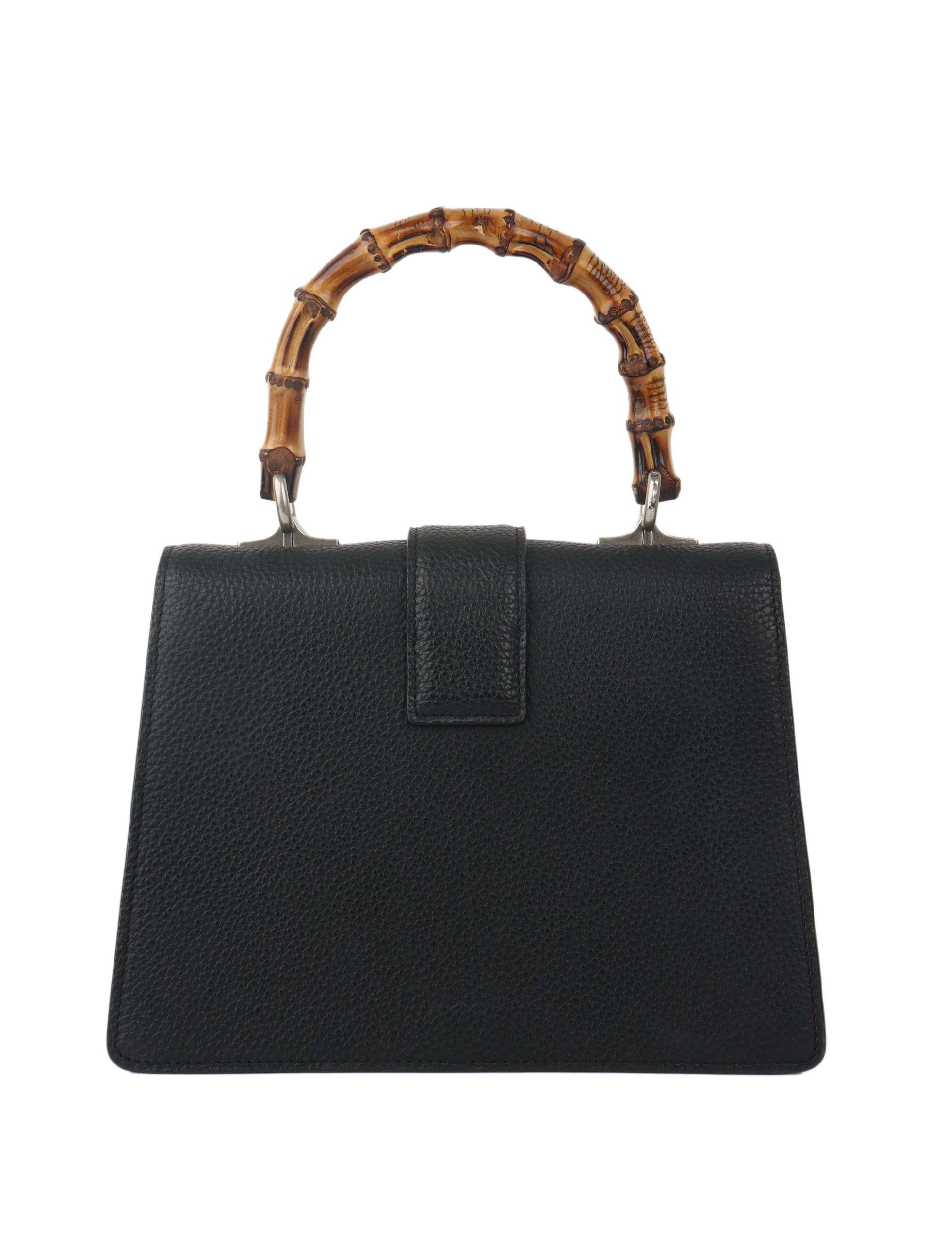 Gucci Black Dionysus bag with bamboo handle.