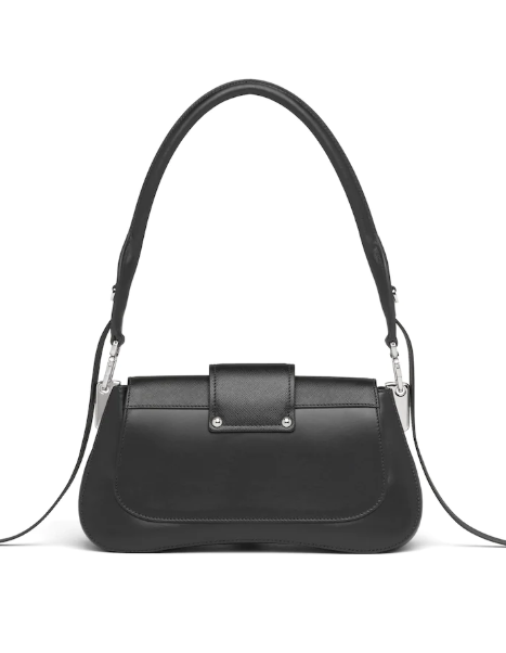 Prada Sidonie Shoulder Bag Leather Black Shoulder Bag Black