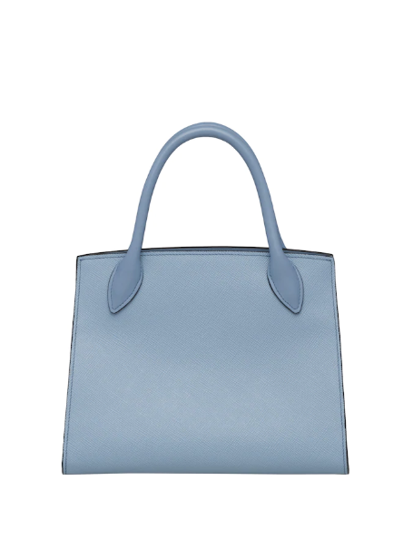 Prada Monochrome Bag Light Leather Saffiano Blue Travel Bag