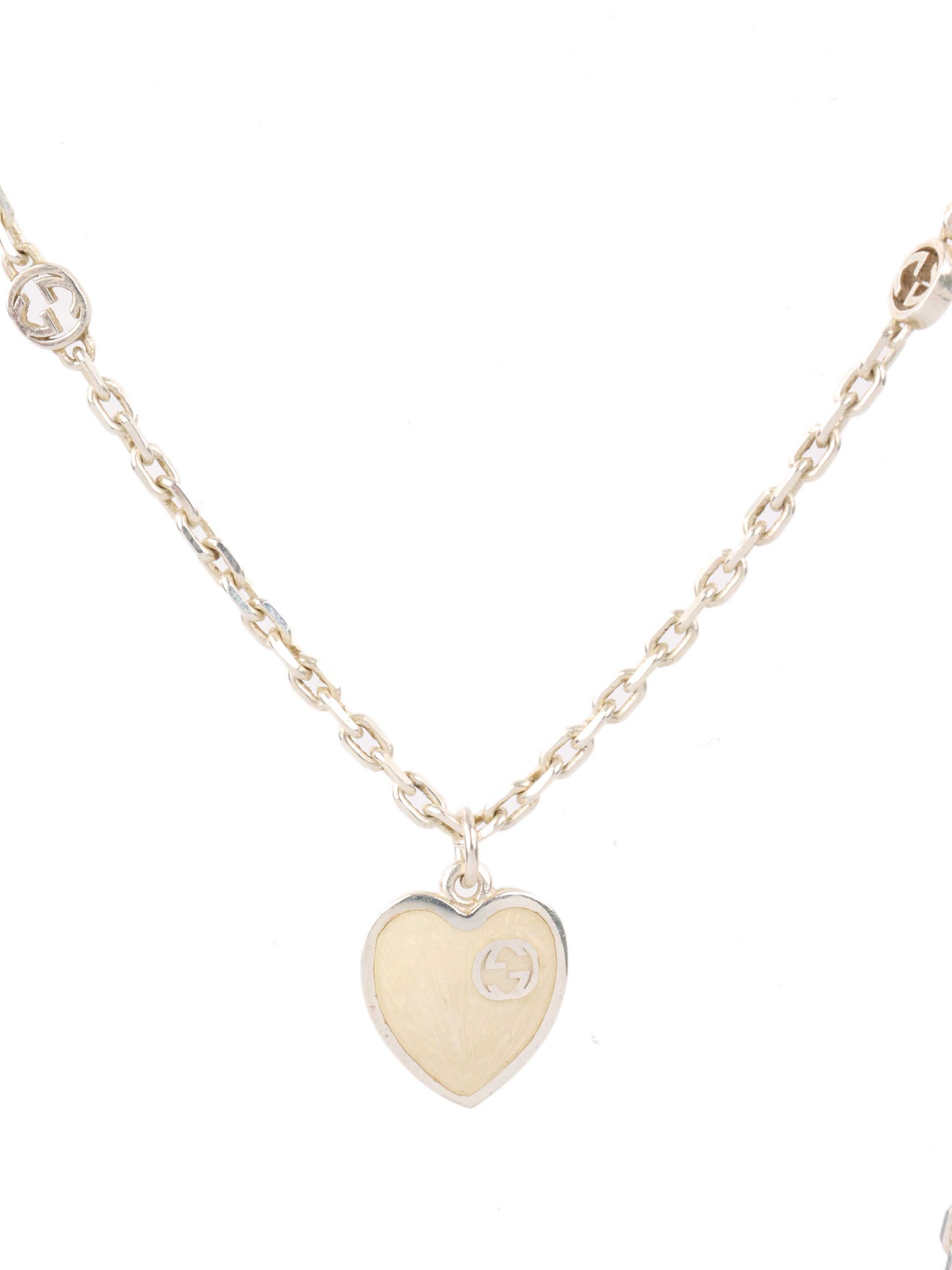 Gucci Silver Heart Necklace.