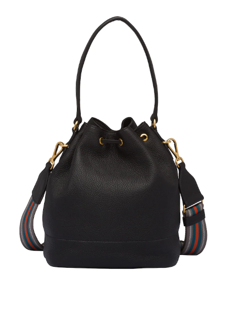 Prada Prada Leather Bucket Bag Black