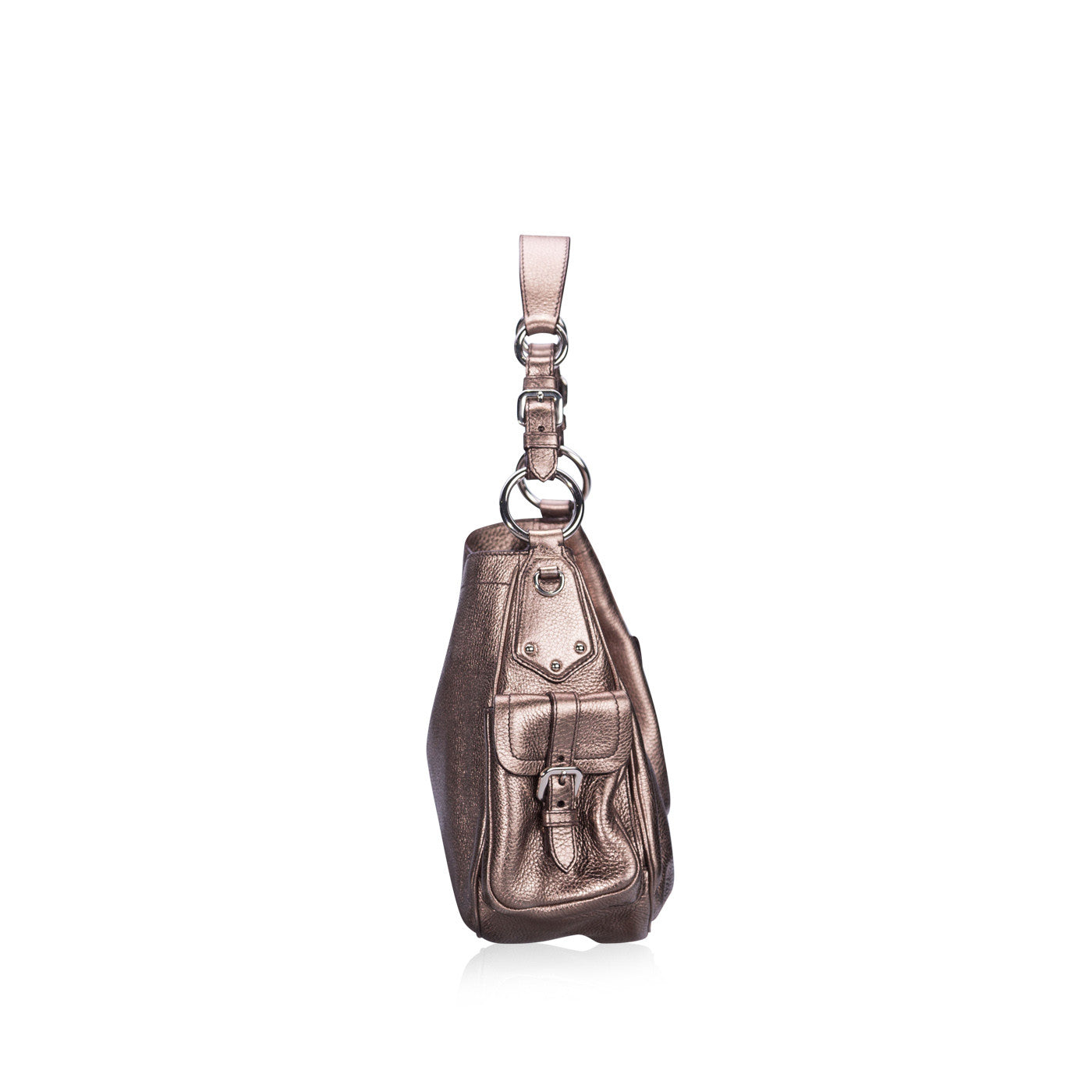 Prada Piombo Daino Shoulder Bag Vitello