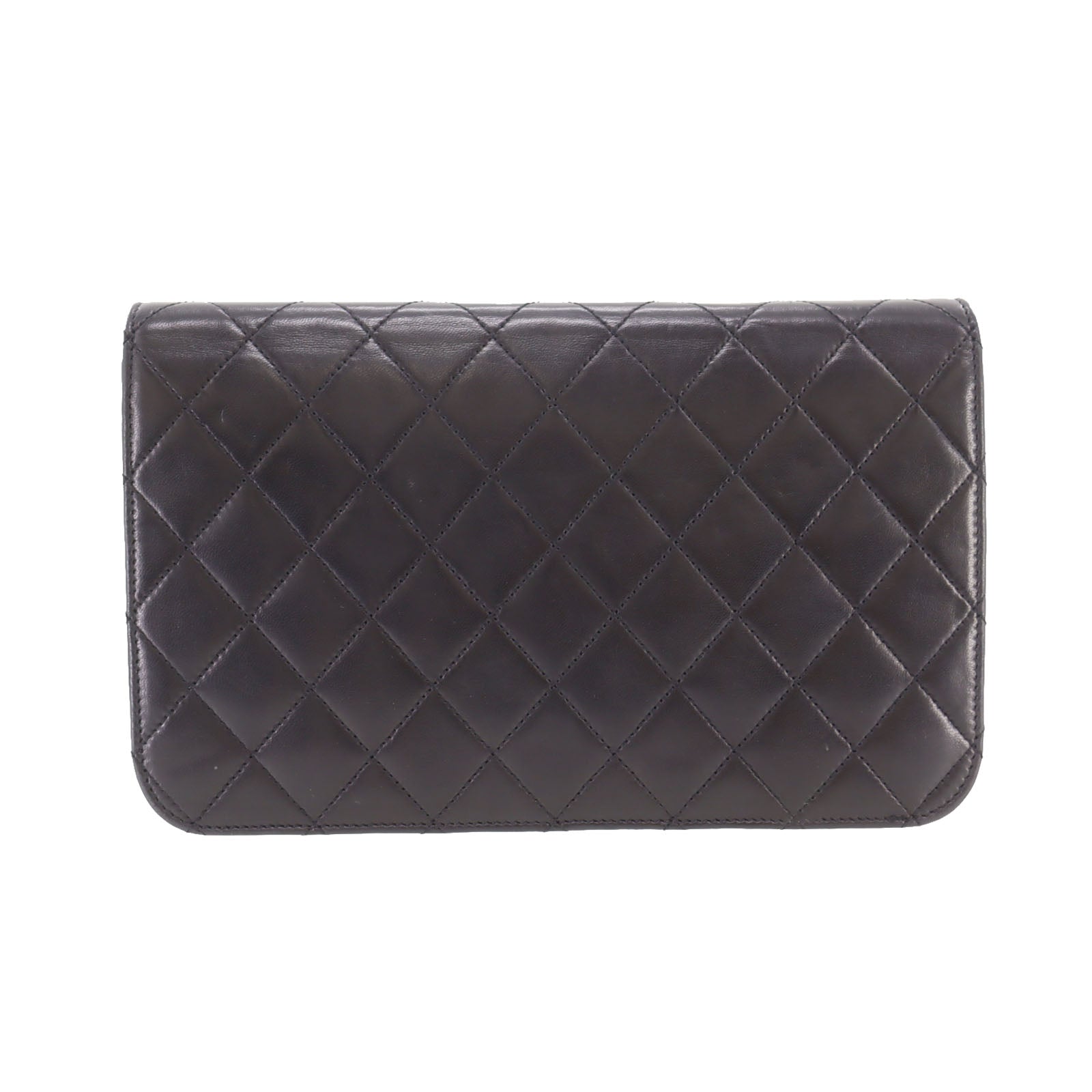 CHANEL Matelasse  Shoulder Bag Black Lambskin Leather #DA912