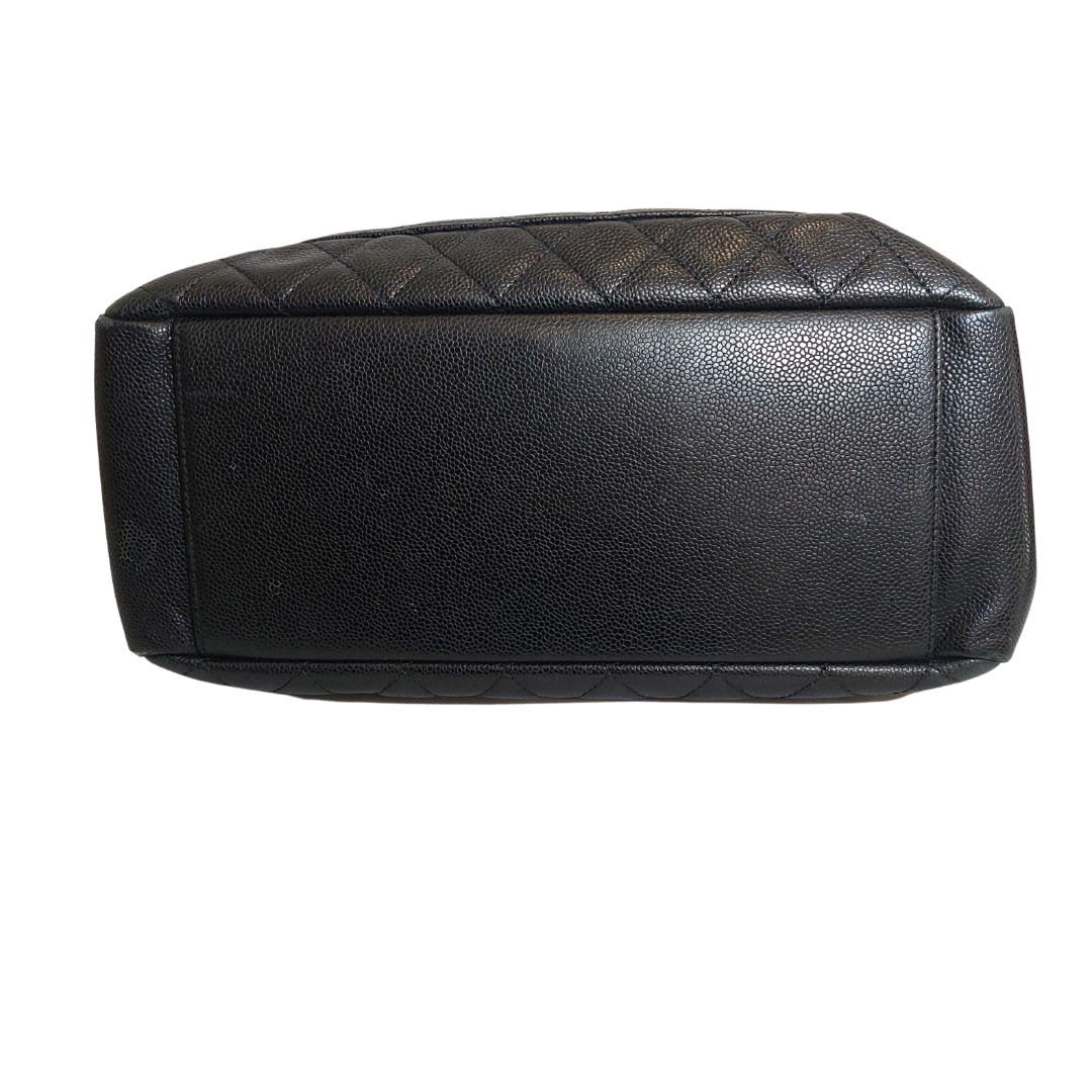 Chanel Black Caviar Leather Grand Shopper Tote |   |