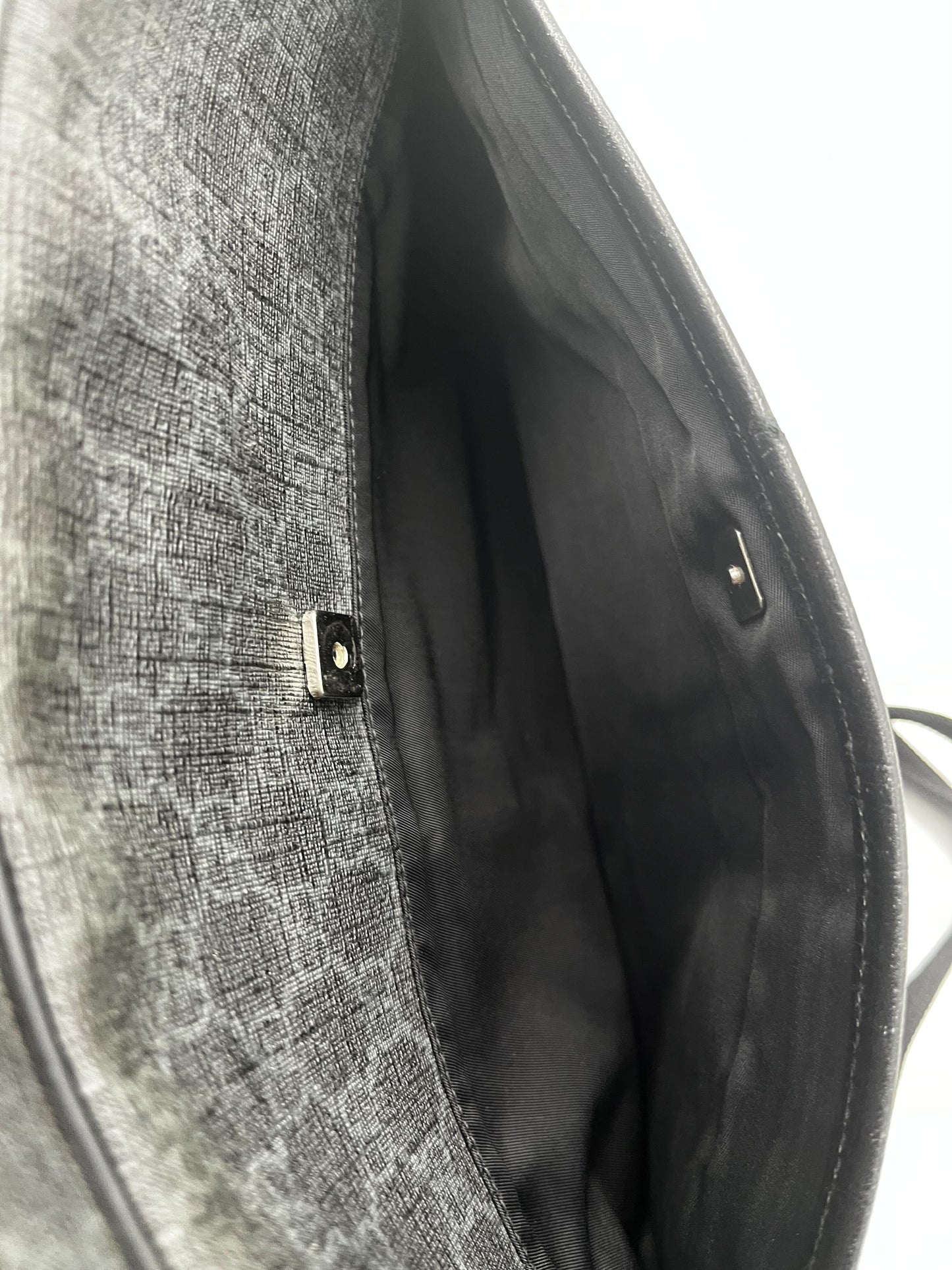 Gucci Gg Supreme Shoulder Bag Canvas Black Leather Shoulder Bag Bag