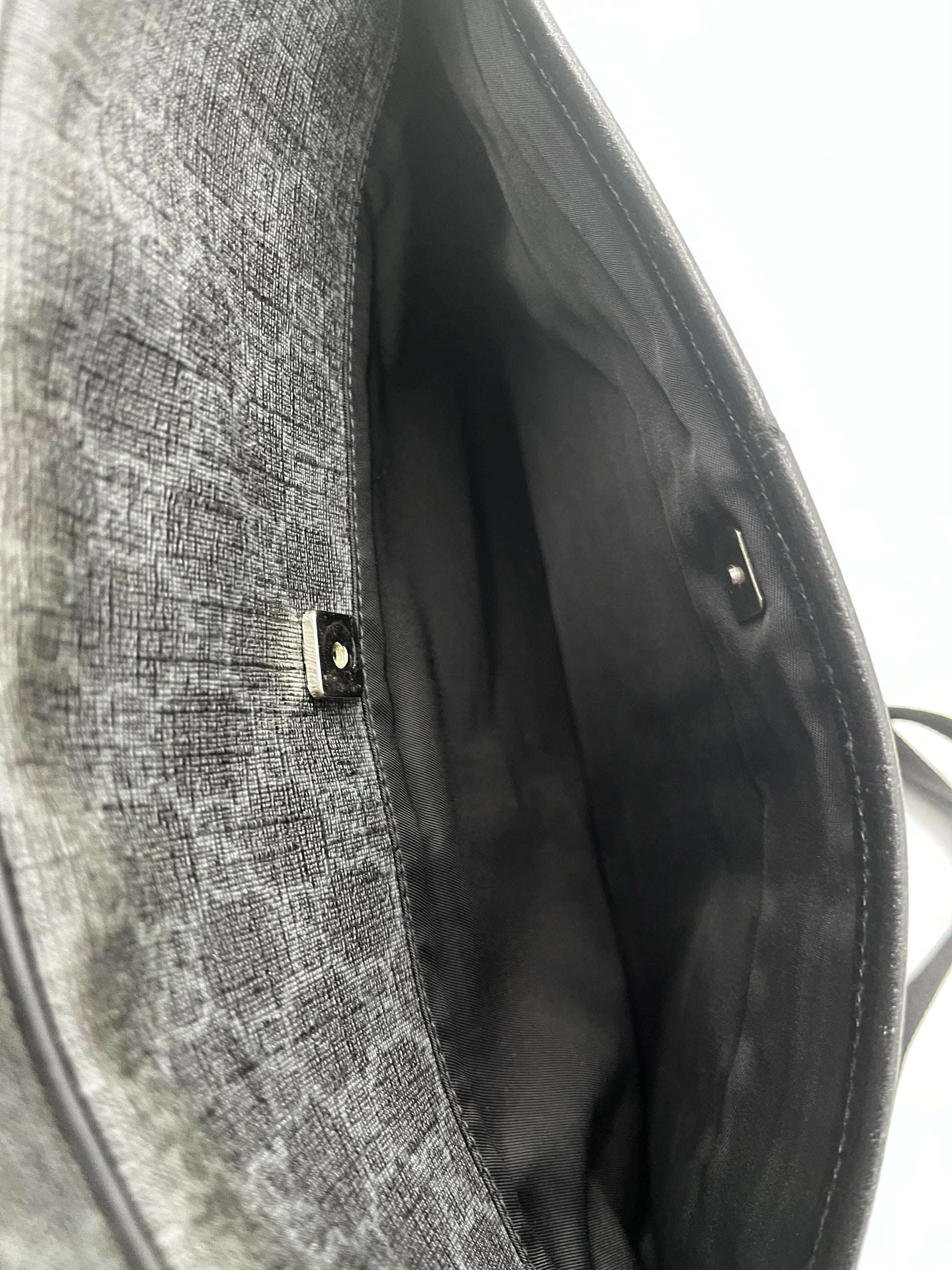 Gucci Gg Supreme Shoulder Bag Canvas Black Leather Shoulder Bag Bag