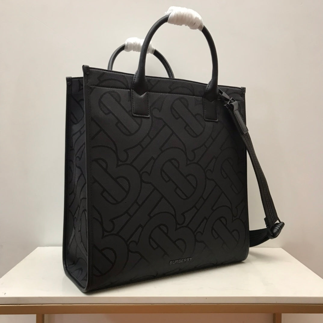 Top Quality Recycled Polyester Jacquard Tote For Monogram Black Tote Bag